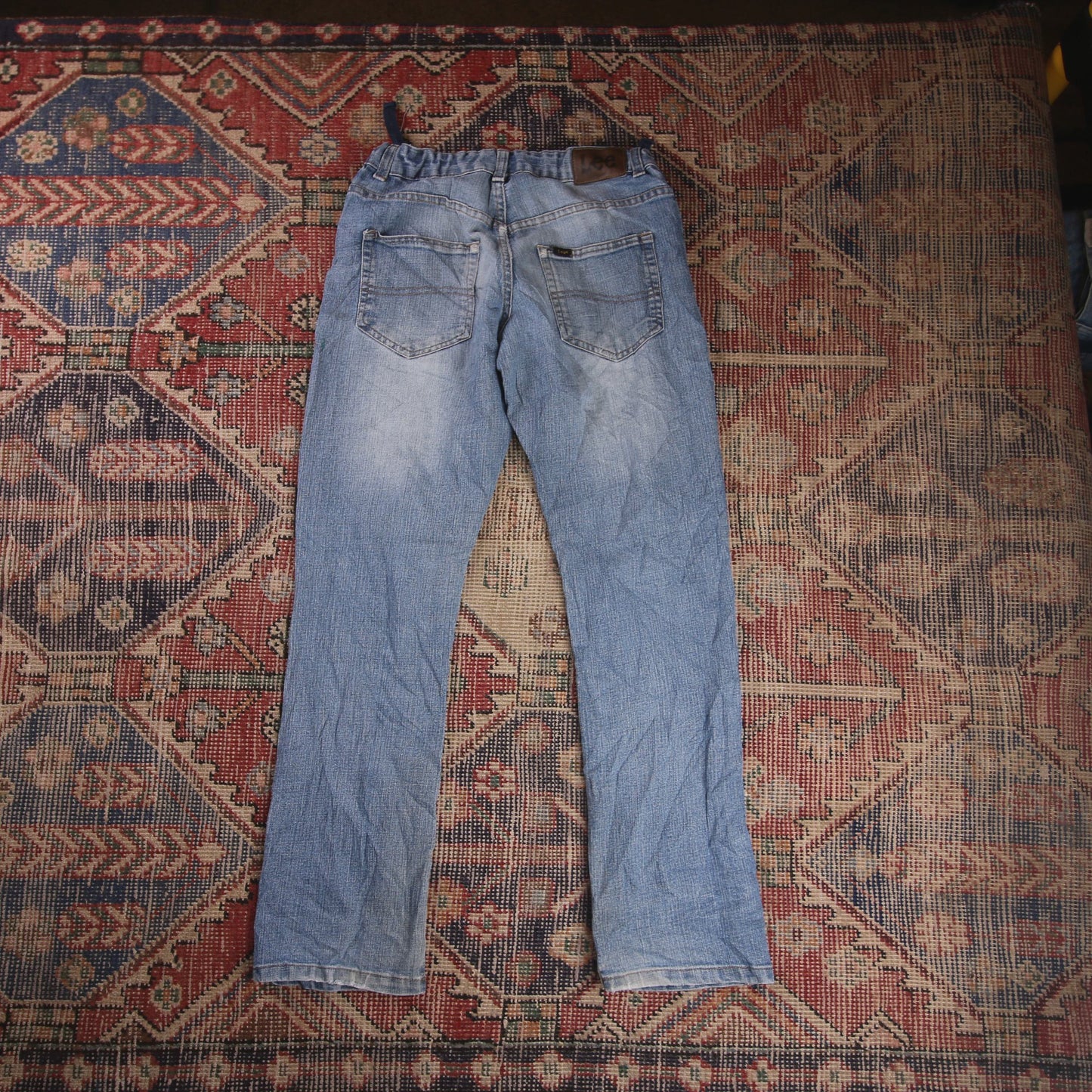 Lee W24 L28 Skinny Classic Ripped Style Blue Denim Jeans