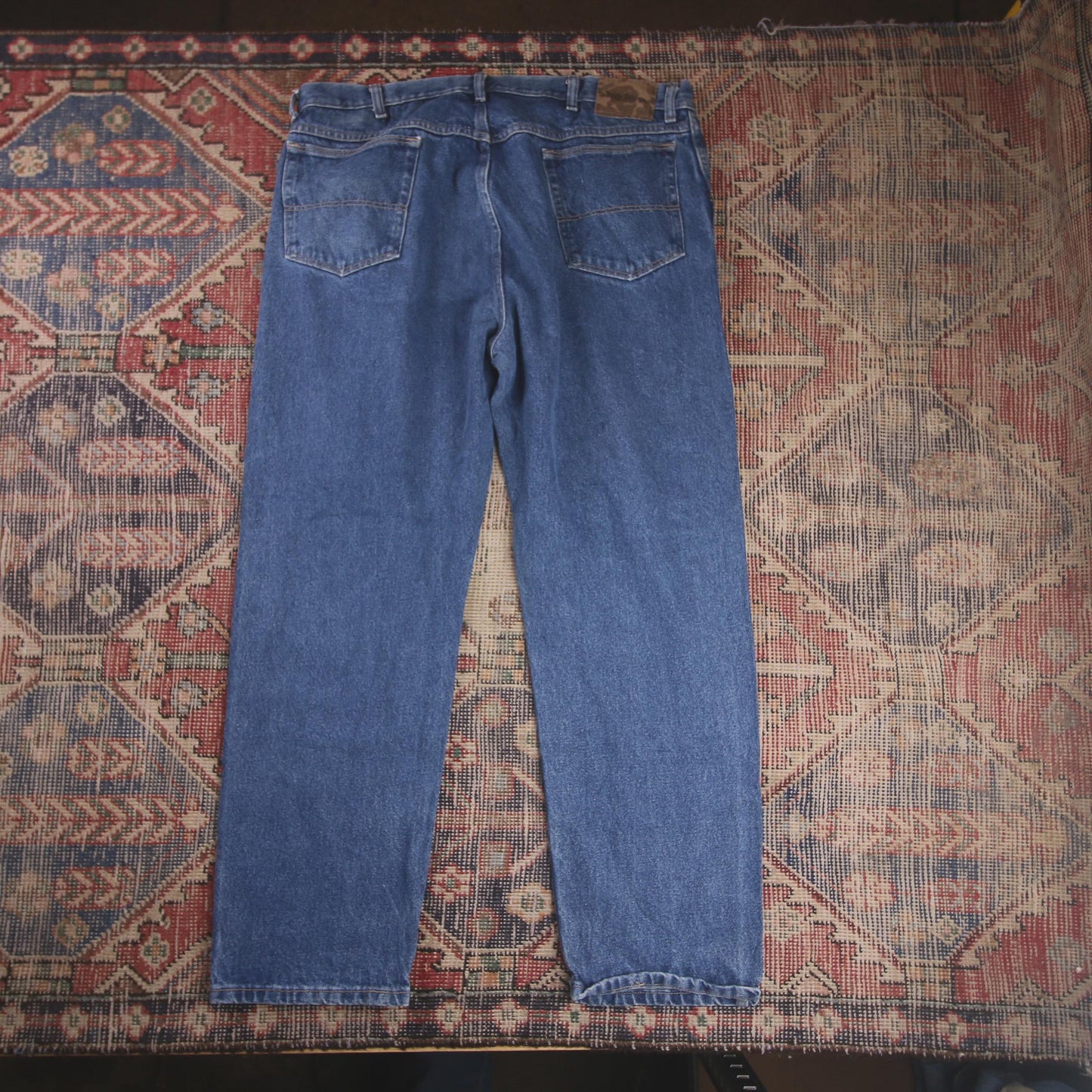 Unbranded W40 L30 Straight Leg Relaxed Fit Blue Denim Jeans