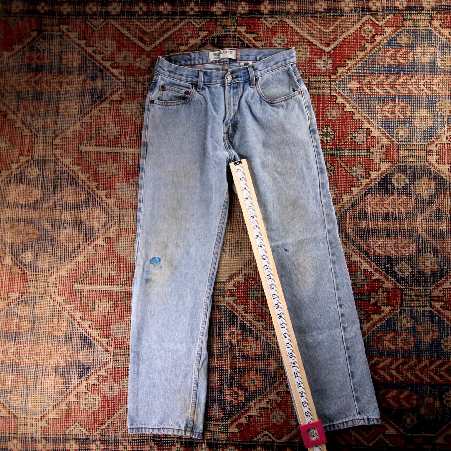 Levi's 505 W26 L27 Straight Leg Regular Fit Blue Denim Jeans