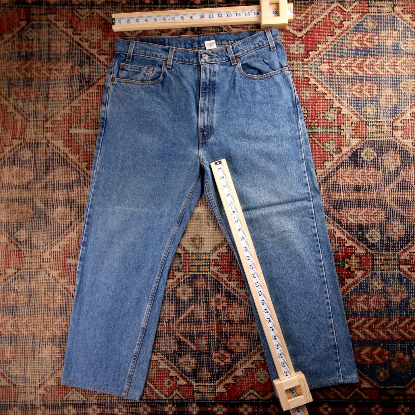 Levi's 505 Red Tab W36 L26 Straight Leg Regular Fit Blue Denim Jeans