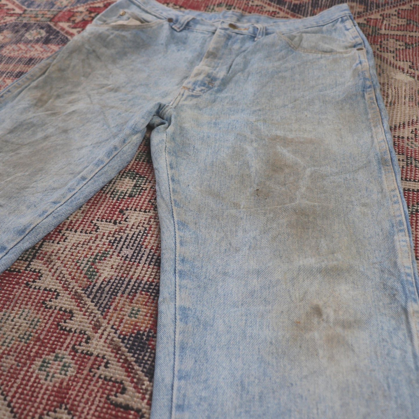 Wrangler W30 L31 Straight Leg Relaxed Fit Blue Denim Jeans