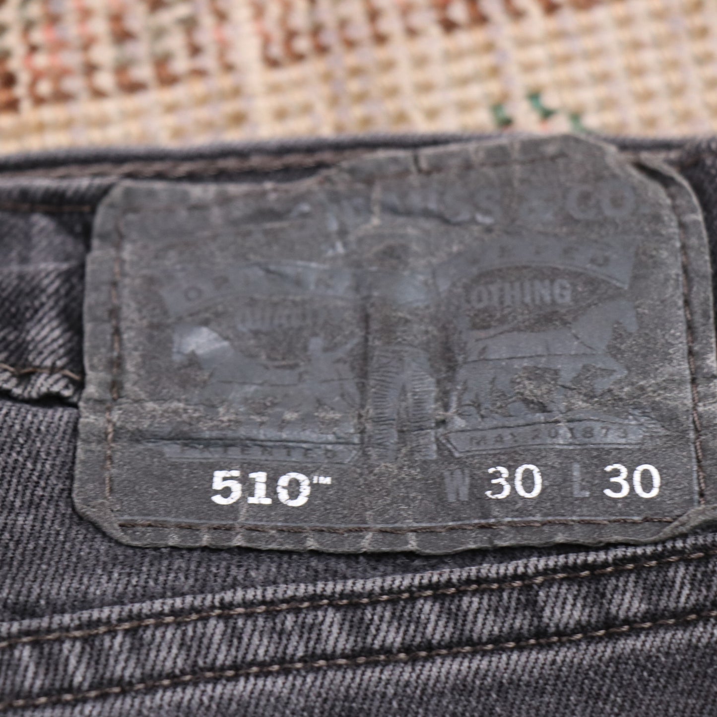 Levi's 510 W30 L28 Skinny Black Denim Jeans