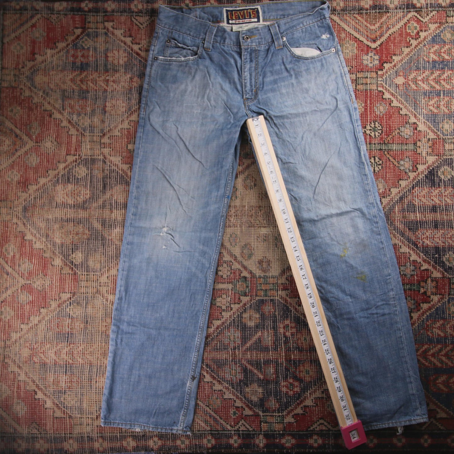 Levi's Red Tab W36 L34 Straight Leg Blue Denim Jeans