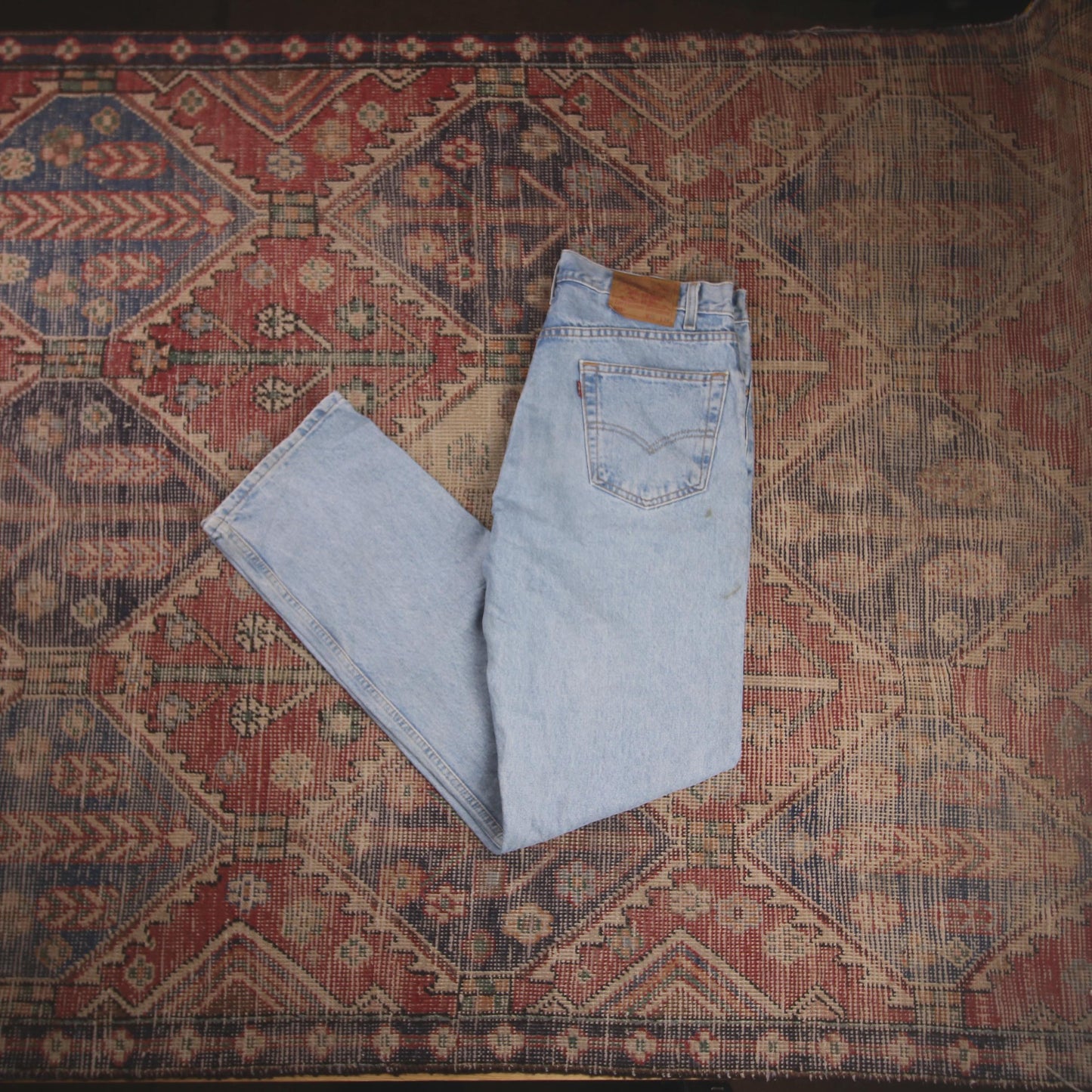 Levi's 505 W34 L33 Straight Leg Regular Fit Blue Denim Jeans