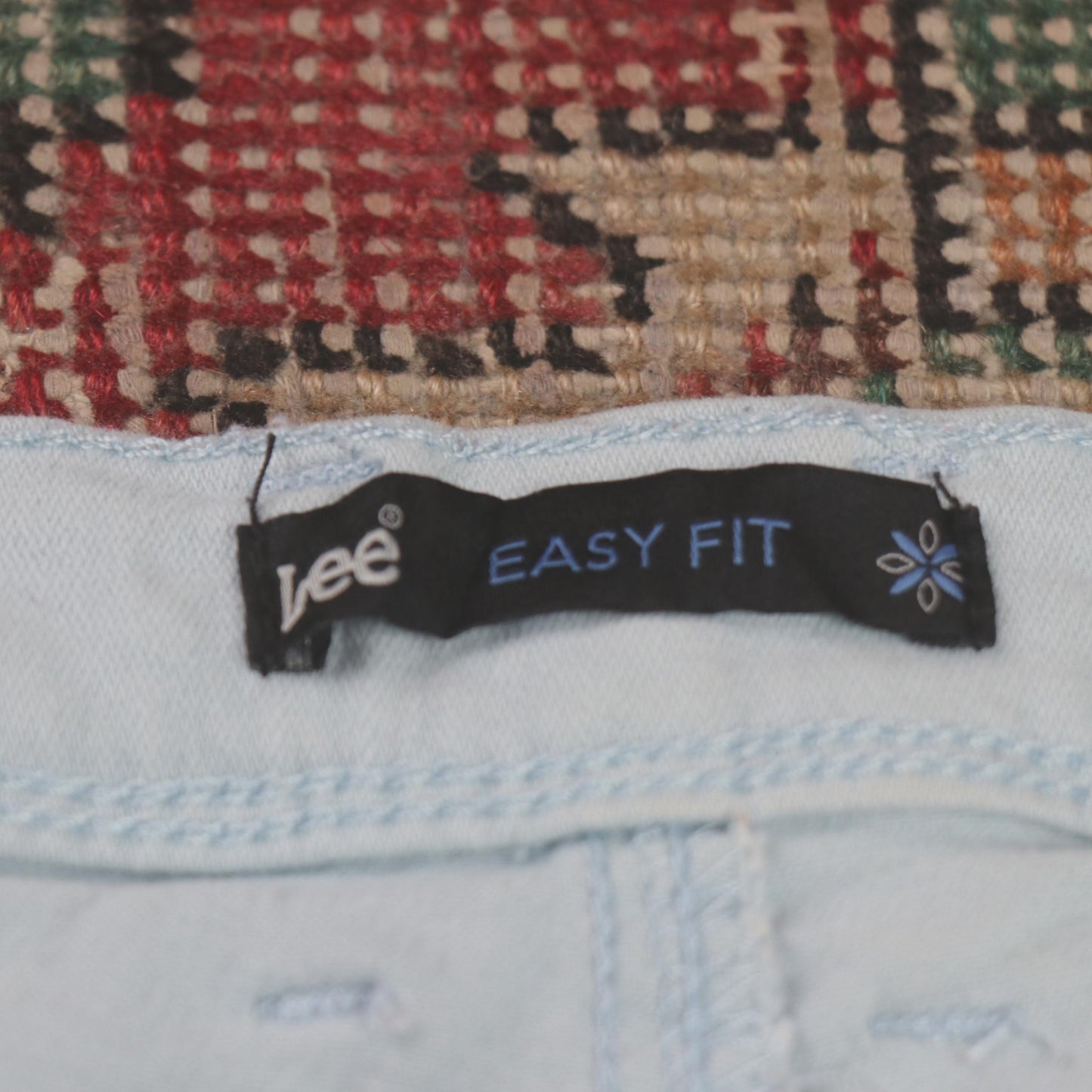 Lee W36 L24 Straight Leg Loose Fit Blue Denim Jeans