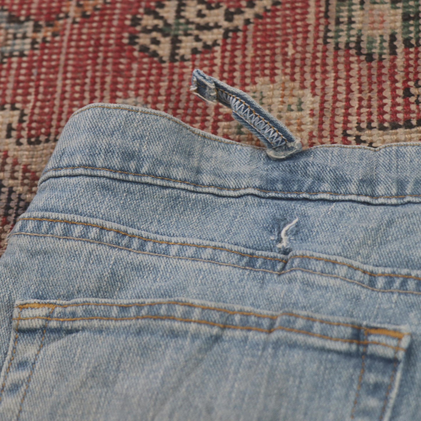 Wrangler W36 L34 Straight Leg Relaxed Fit Blue Denim Jeans