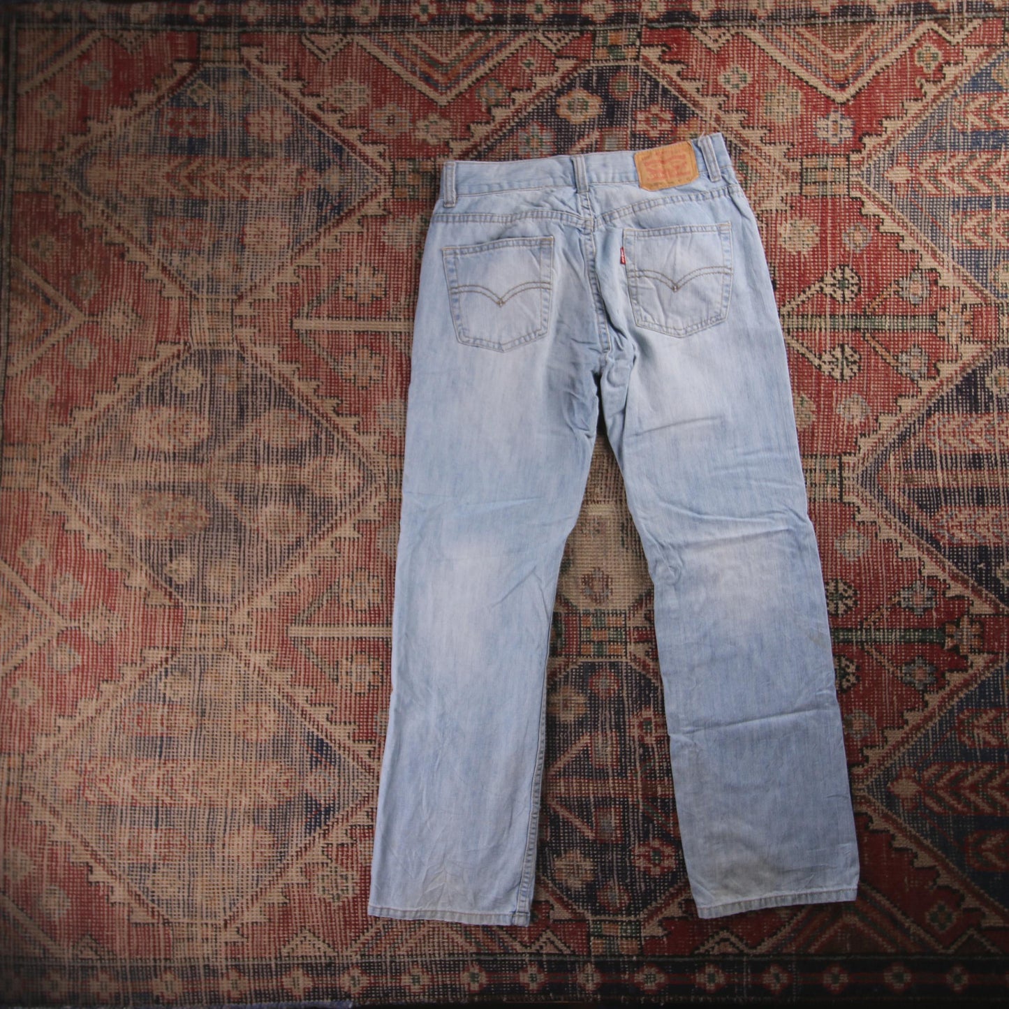 Levi's 505 Red Tab W26 L26 Straight Leg Regular Fit Blue Denim Jeans