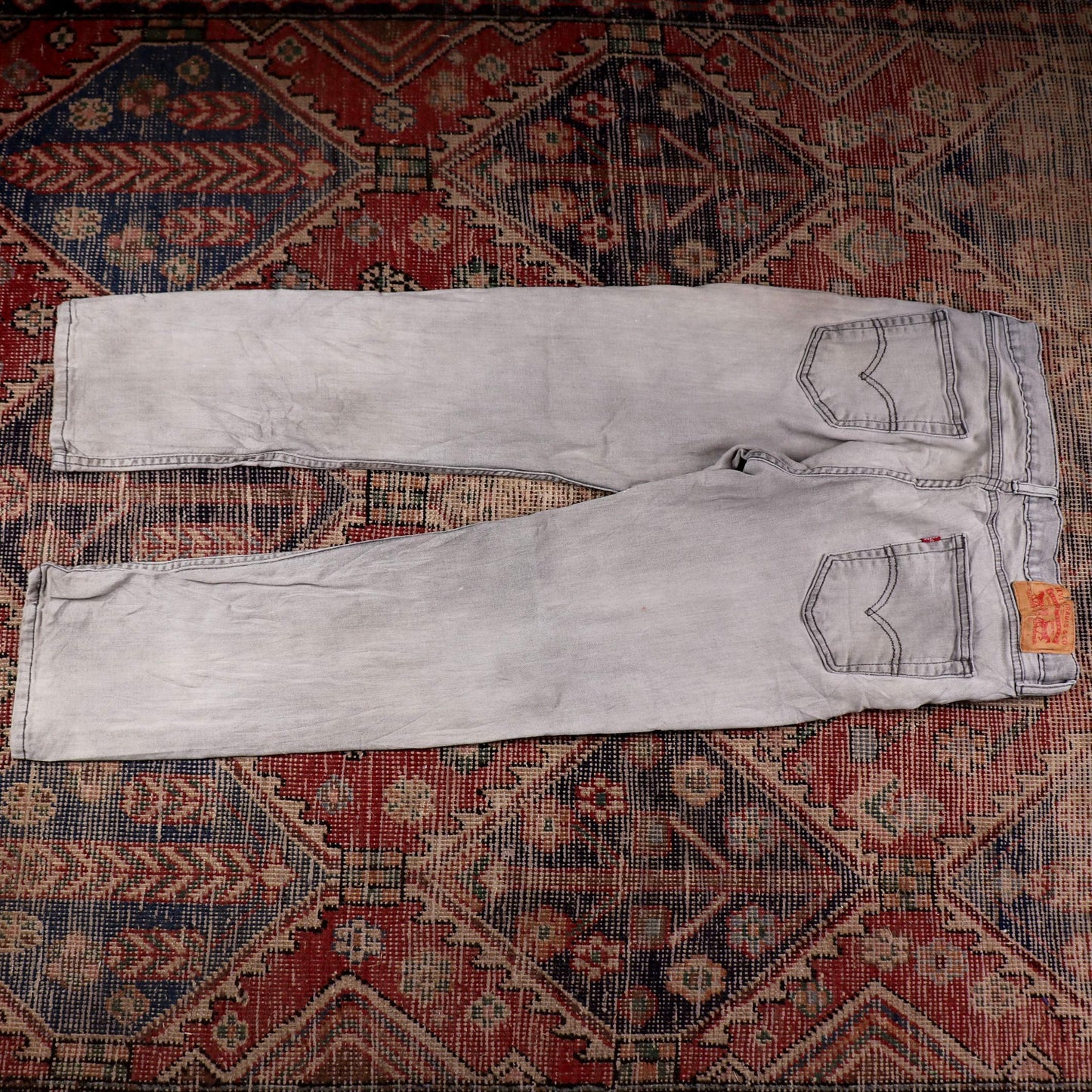 Levi's W32 L28 Straight Leg Grey Denim Jeans