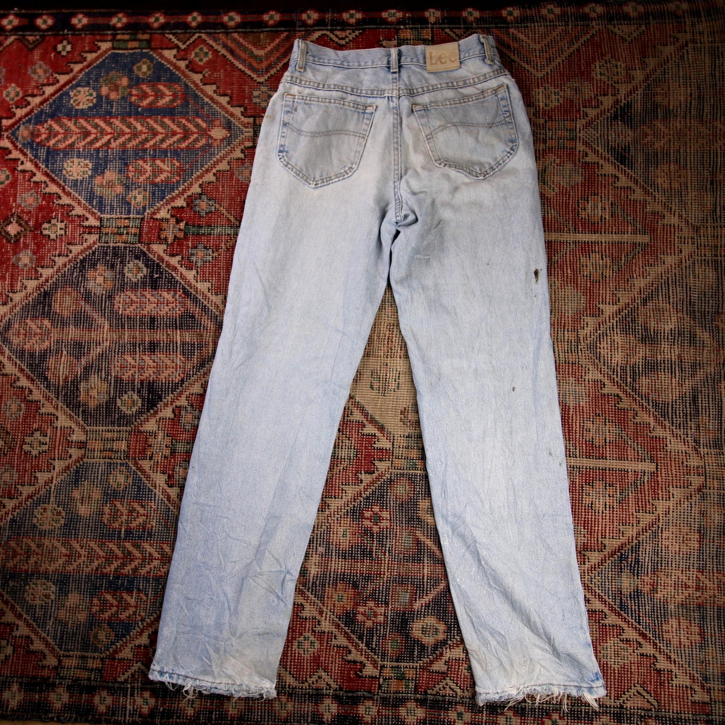 Lee W28 L31 Straight Leg Relaxed Fit Blue Denim Jeans