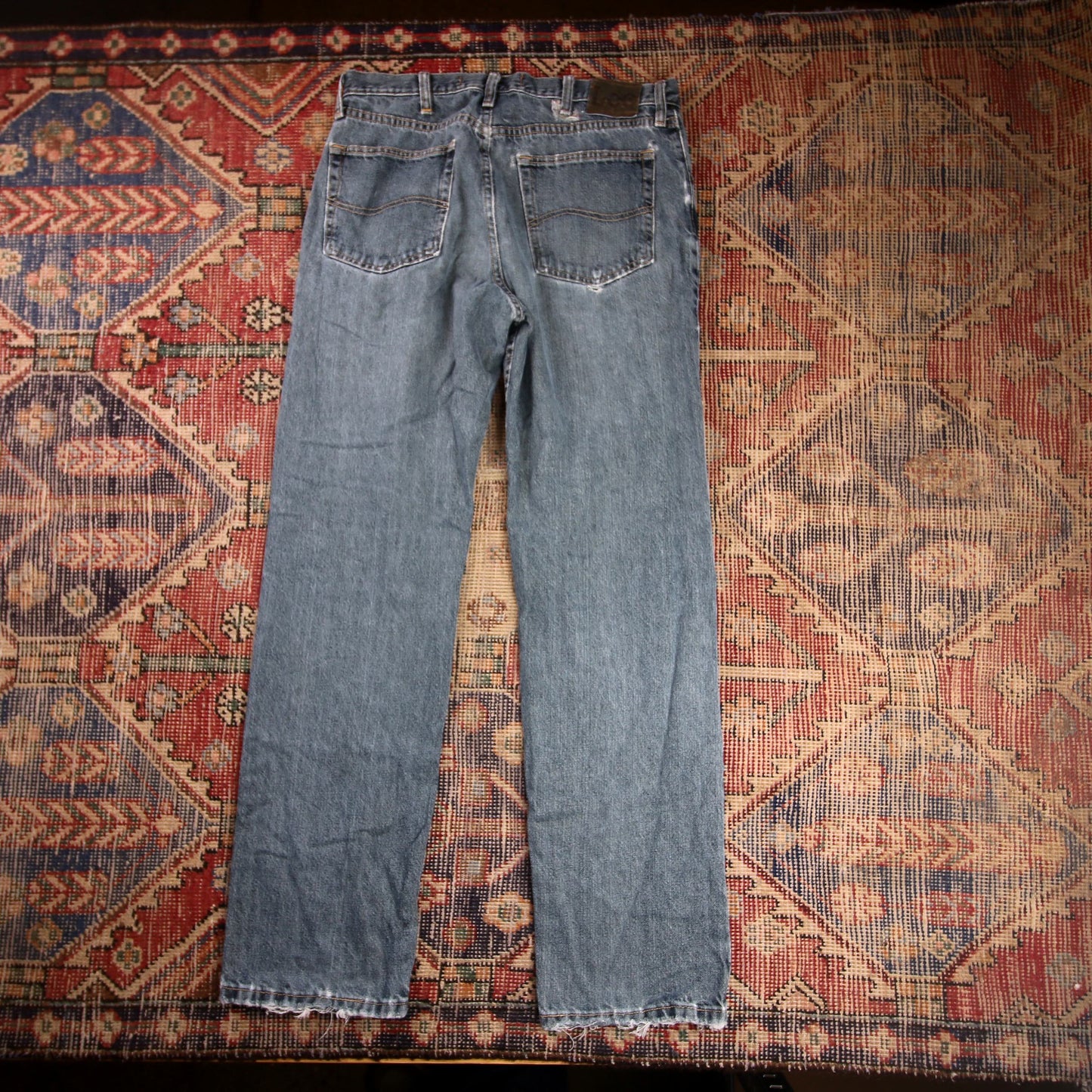 Lee W32 L31 Straight Leg Regular Fit Blue Denim Jeans