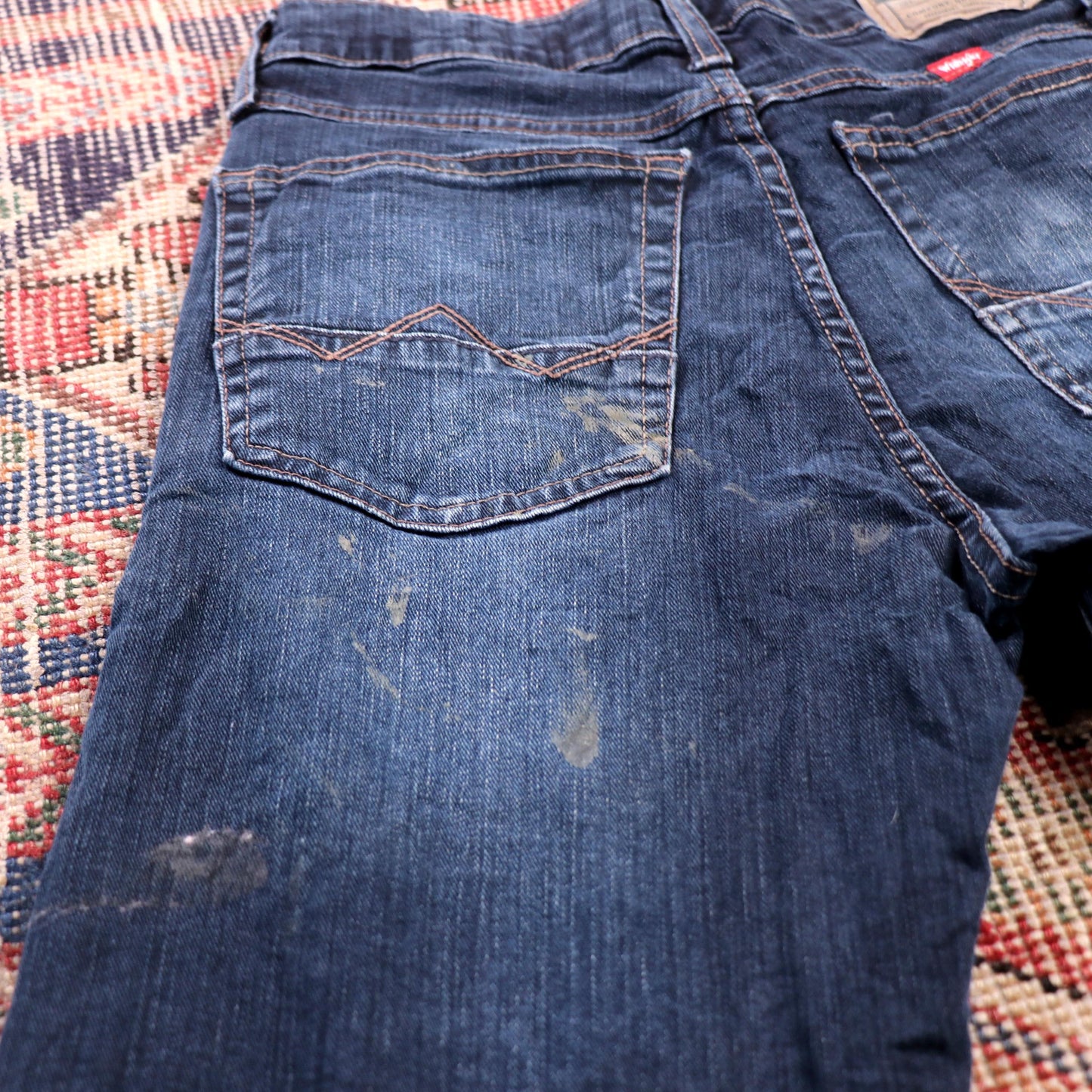 Wrangler W28 L30 Straight Leg Relaxed Fit Blue Denim Jeans