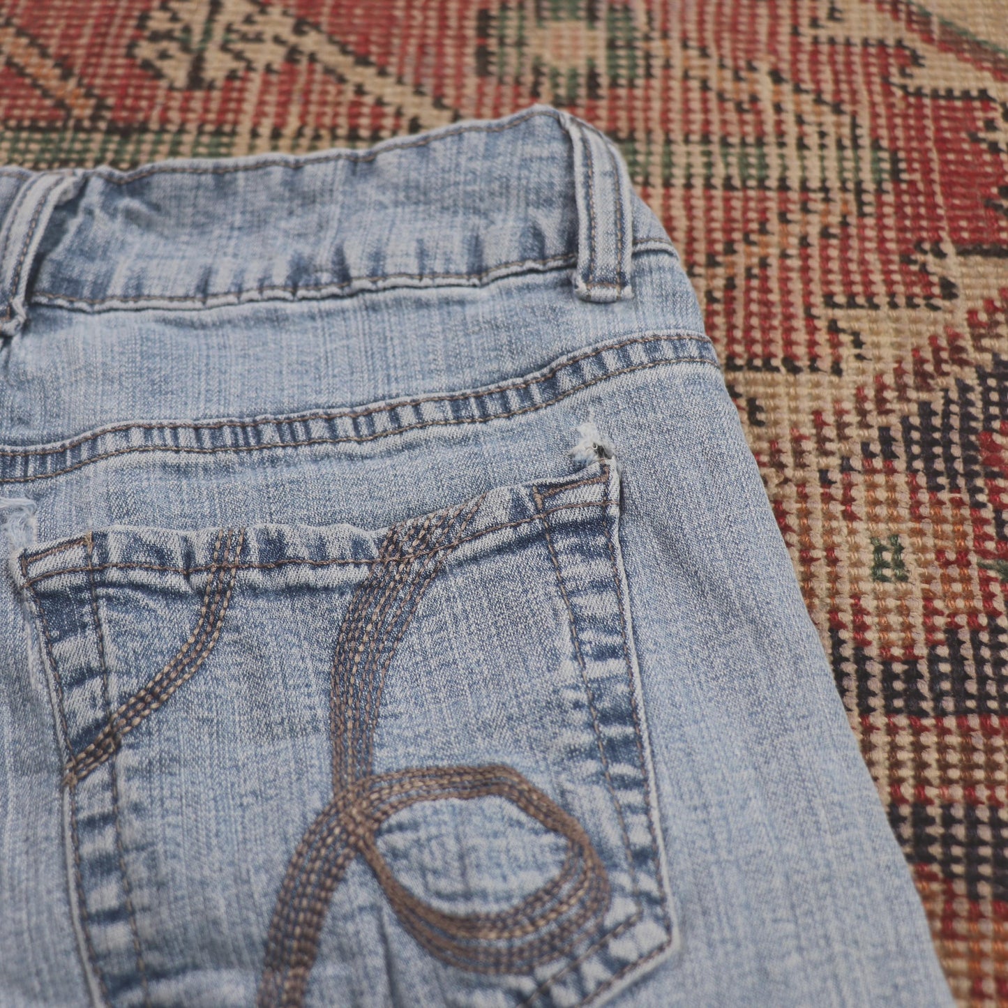 Lee W28 L30 Straight Leg Relaxed Fit Blue Denim Jeans