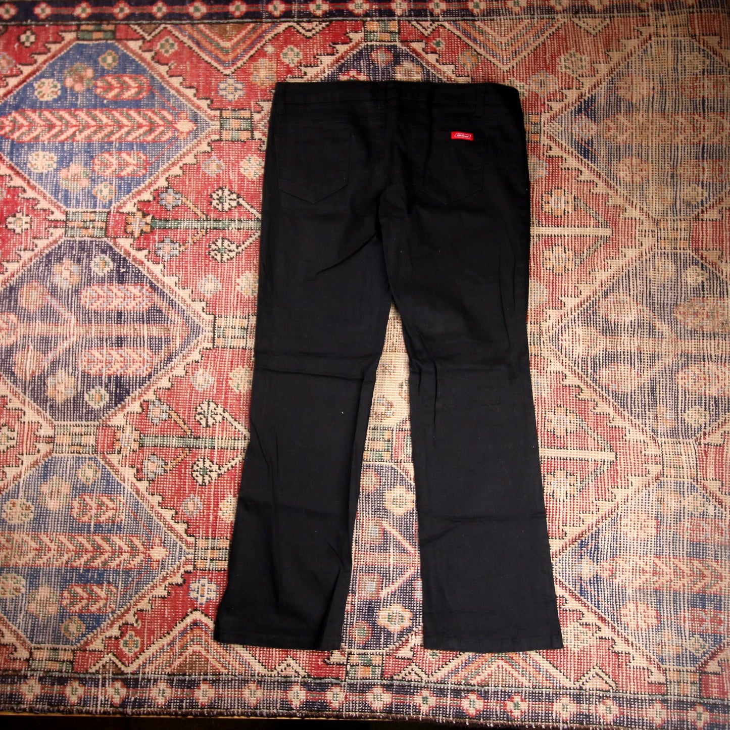 Dickies W34 L27 Straight Leg Black Cotton Blend Trousers