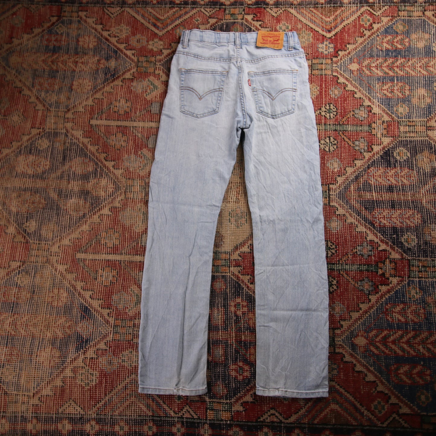 Levi's 514 W26 L27 Straight Leg Blue Denim Jeans