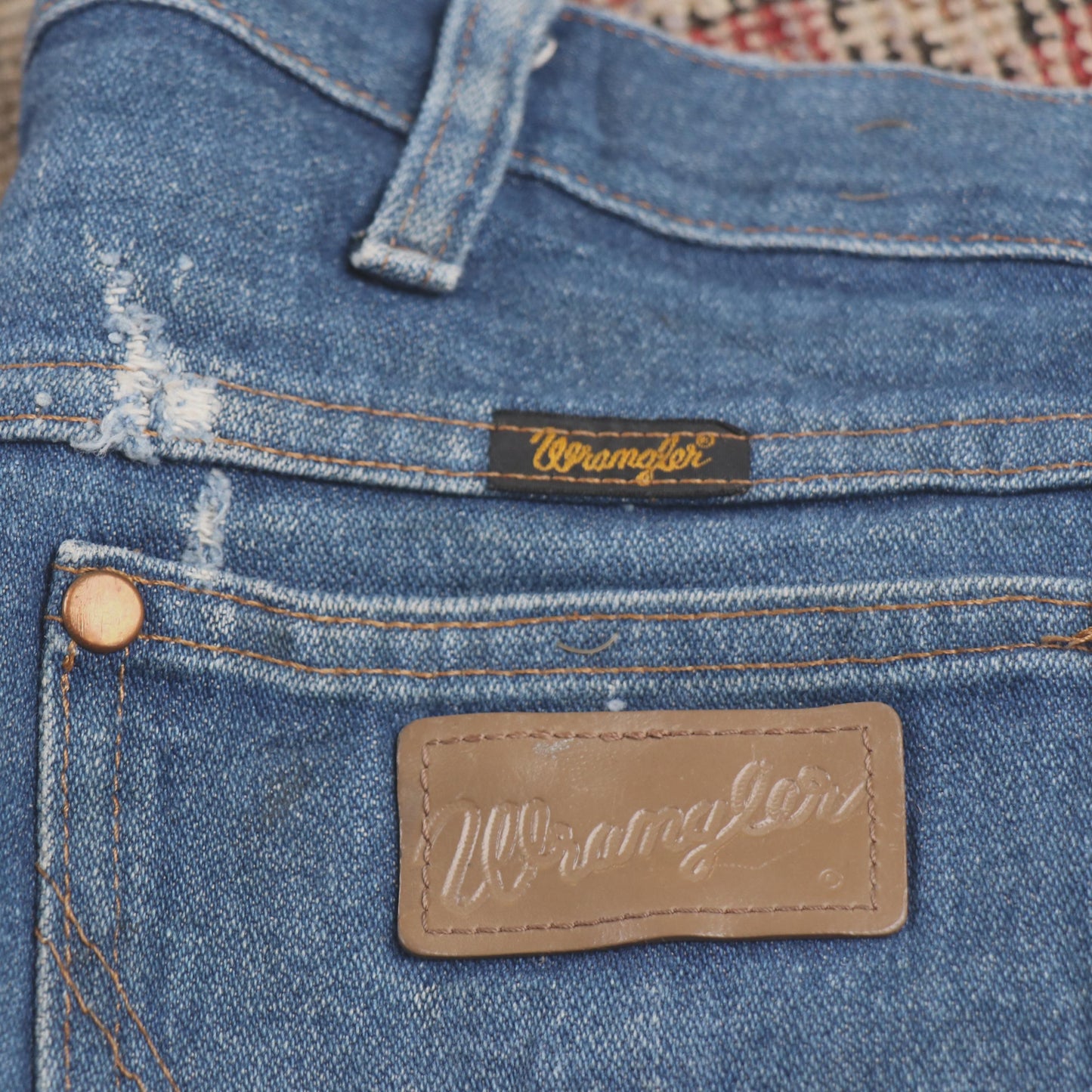 Wrangler W36 L28 Straight Leg Blue Denim Jeans