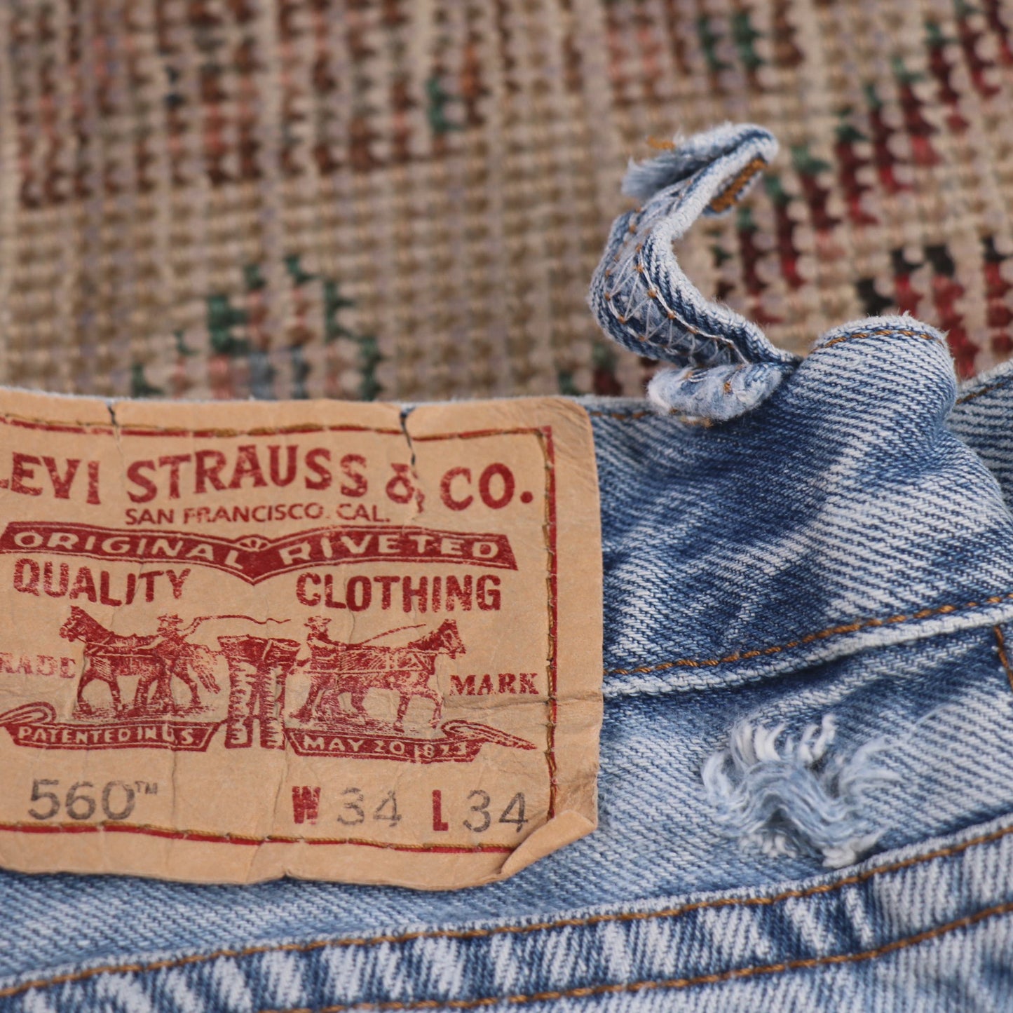 Levi's 560 W34 L32 Comfort Fit Blue Denim Jeans