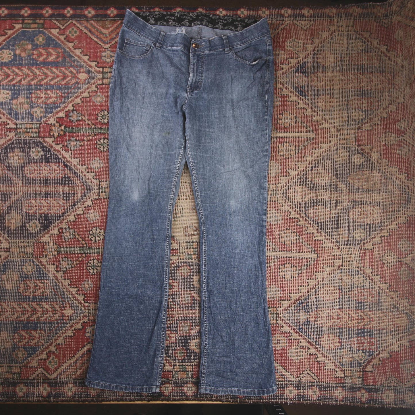 Lee W40 L32 Straight Leg Loose Fit Blue Denim Jeans