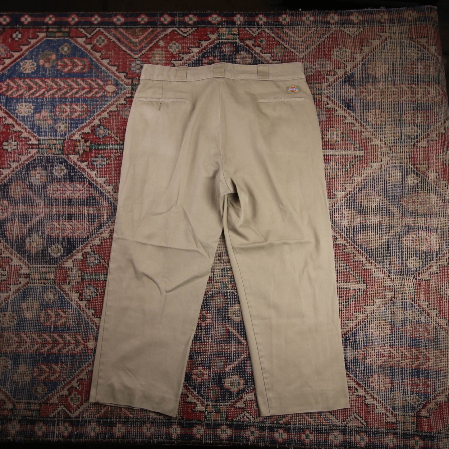 Dickies W36 L25 Straight Leg Beige Cotton Blend Trousers