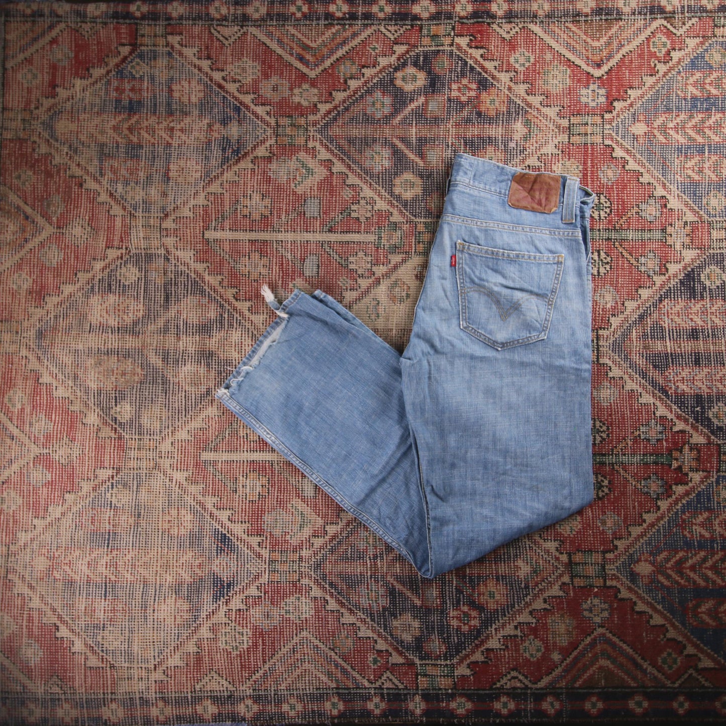 Levi's Red Tab W36 L34 Straight Leg Blue Denim Jeans