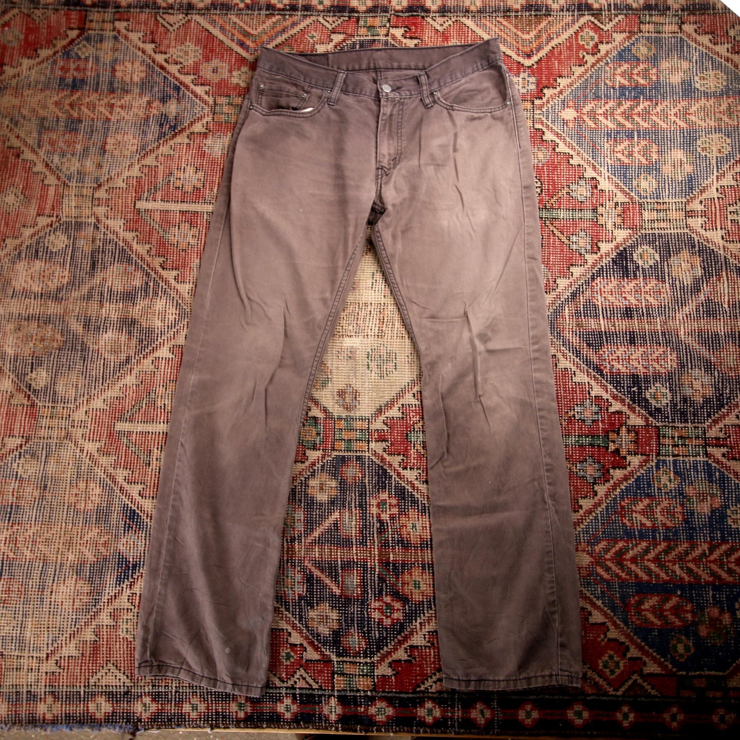 Levi's 514 White Tab W32 L30 Straight Leg Grey Denim Jeans