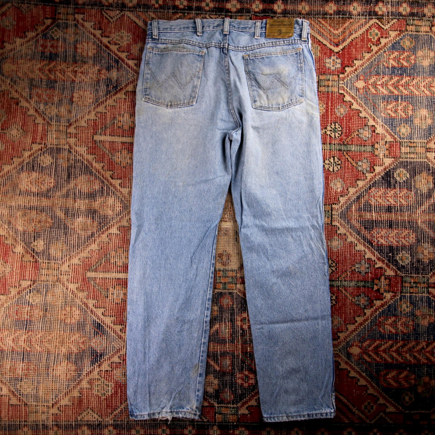 Wrangler W34 L31 Straight Leg Blue Denim Jeans