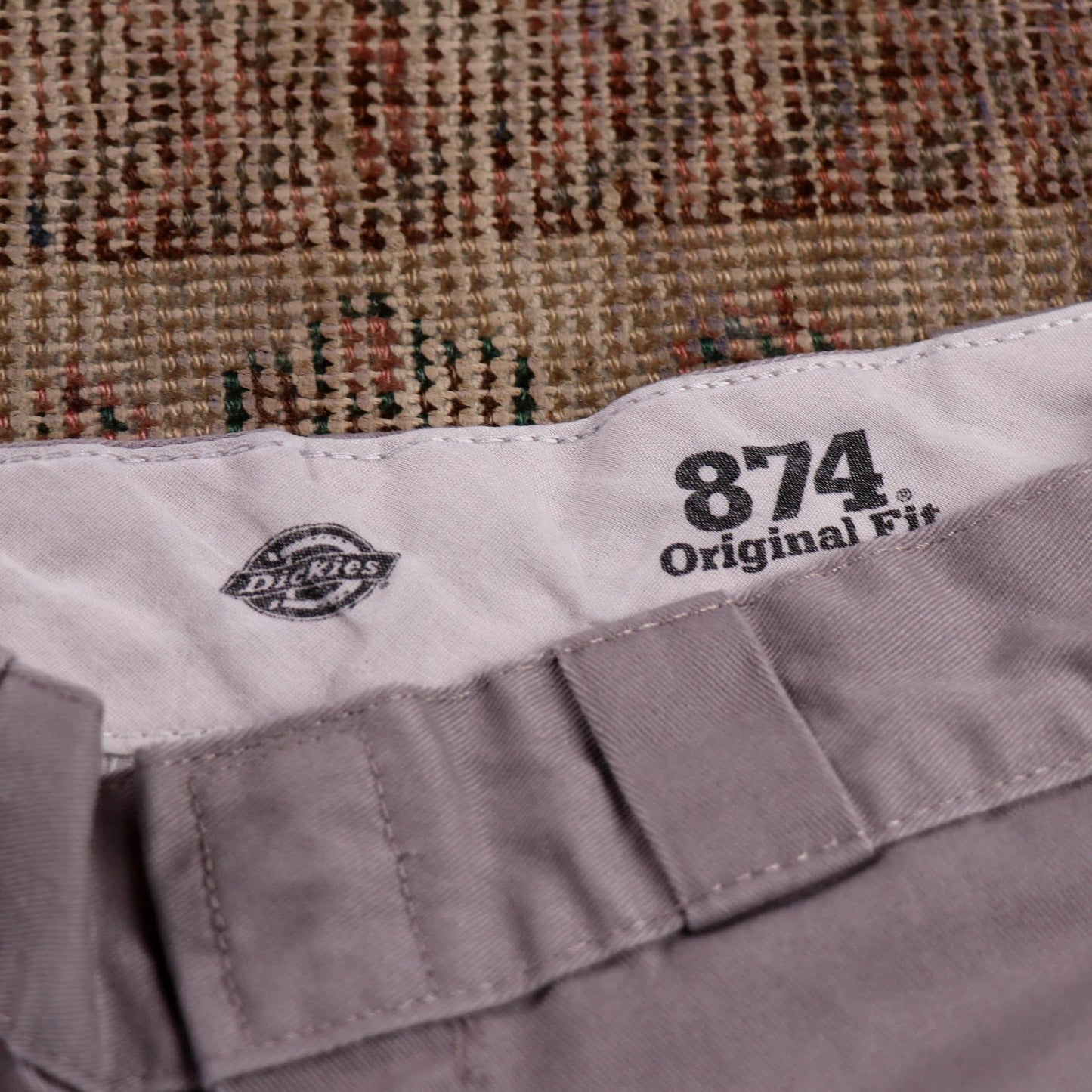 Dickies 874 W34 L32 Straight Leg Beige Cotton Blend Trousers
