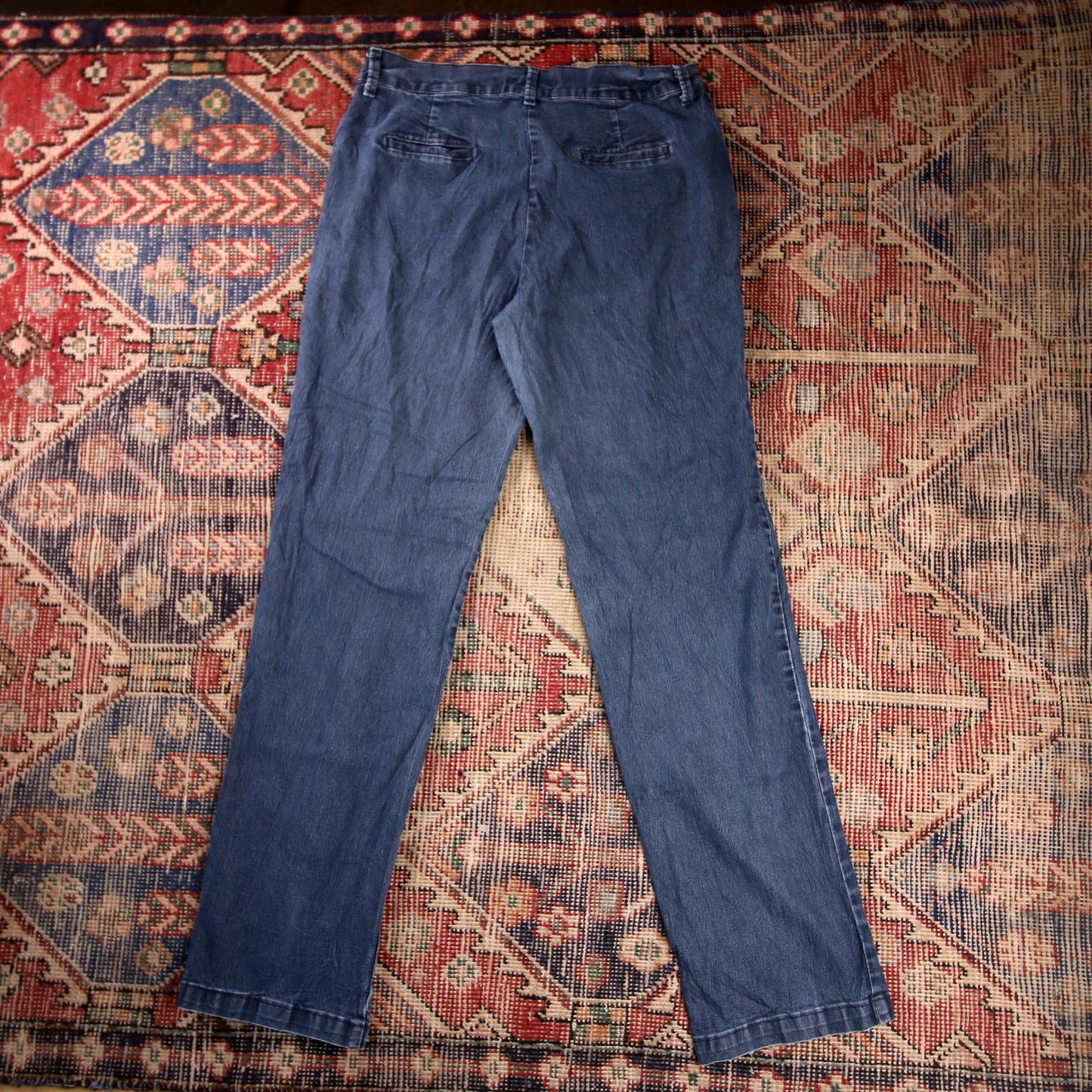 Wrangler W32 L32 Straight Leg Relaxed Fit Blue Denim Jeans