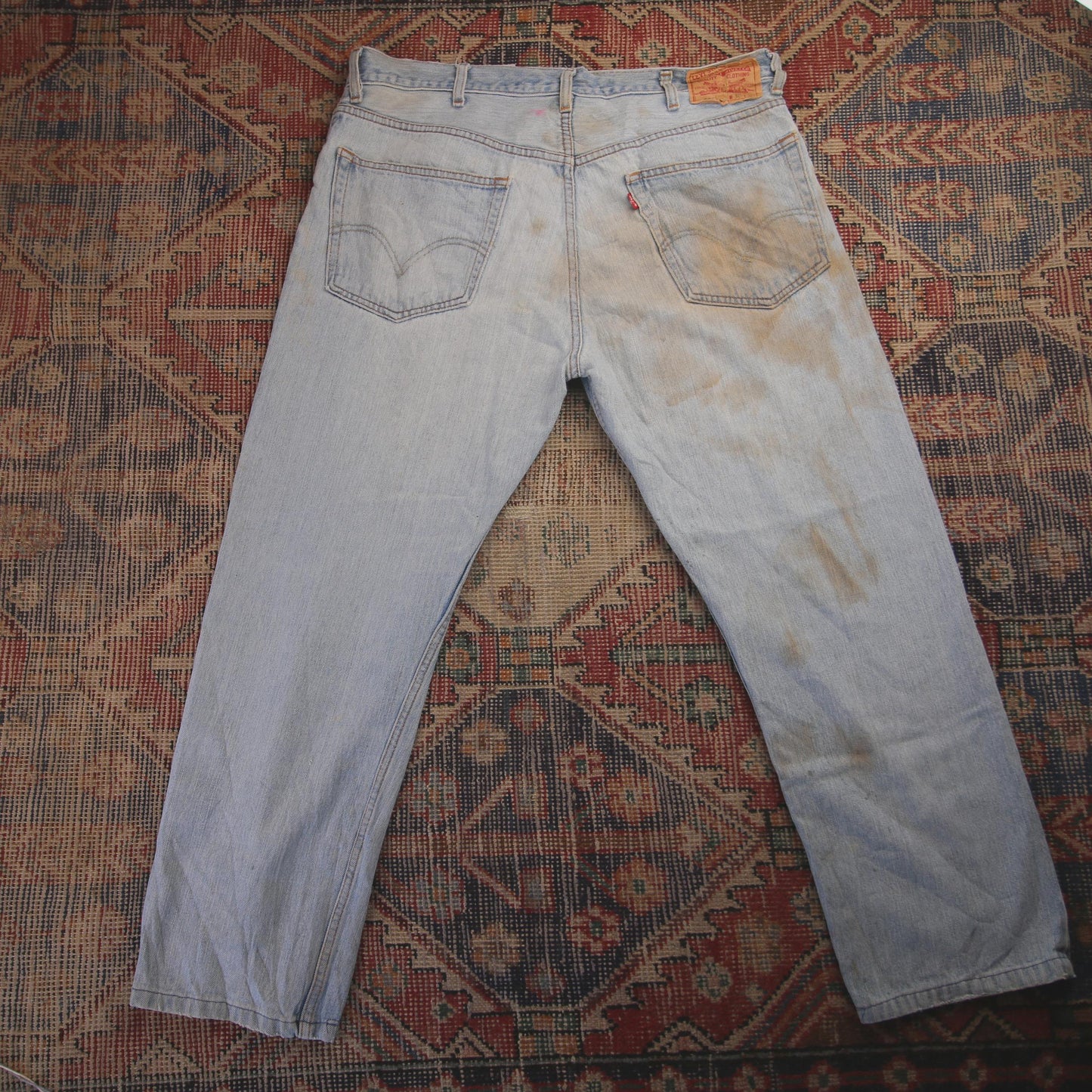 Levi's 505 W38 L27 Straight Leg Regular Fit Blue Denim Jeans