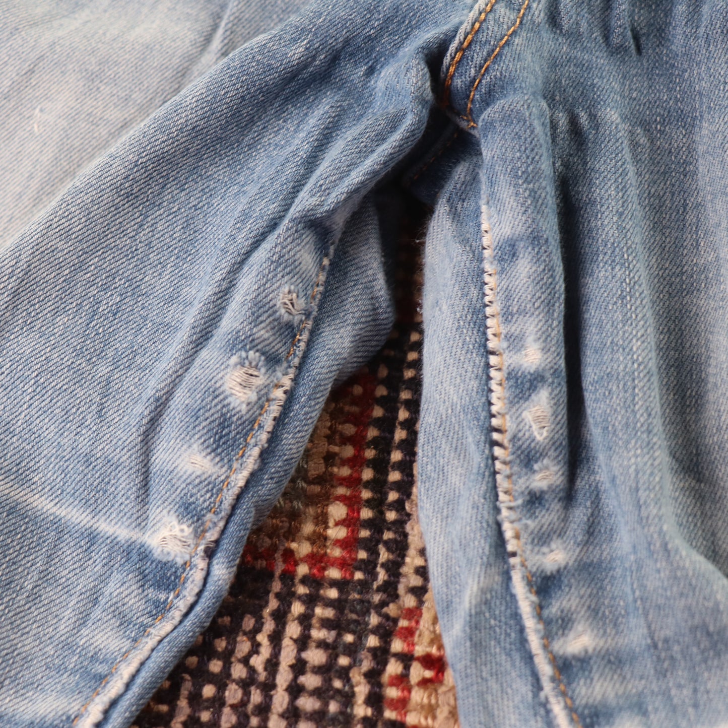 Levi's 721 Red Tab W26 L30 Skinny Classic Ripped Style Blue Denim Jeans