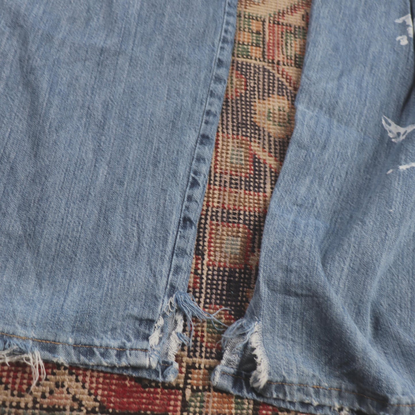 Wrangler W38 L33 Straight Leg Relaxed Fit Blue Denim Jeans