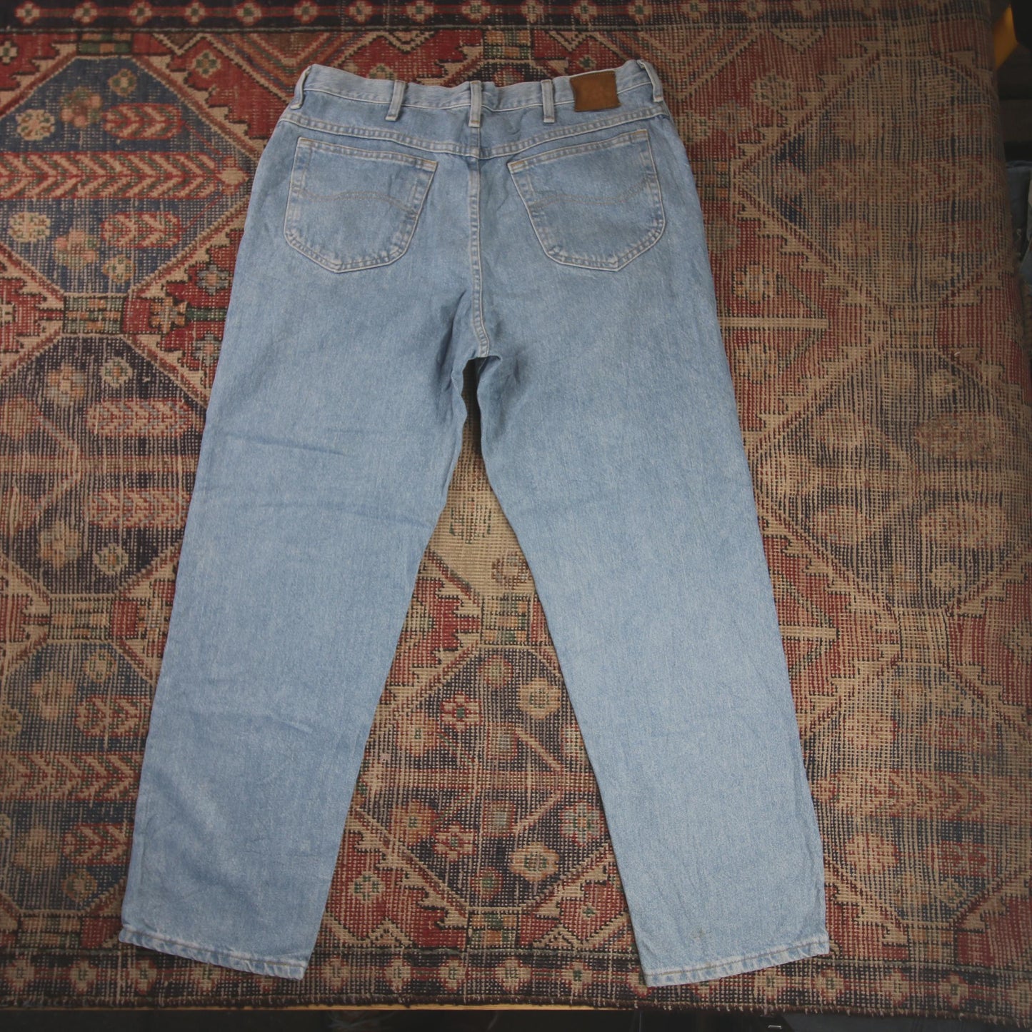 Lee W36 L30 Straight Leg Relaxed Fit Blue Denim Jeans