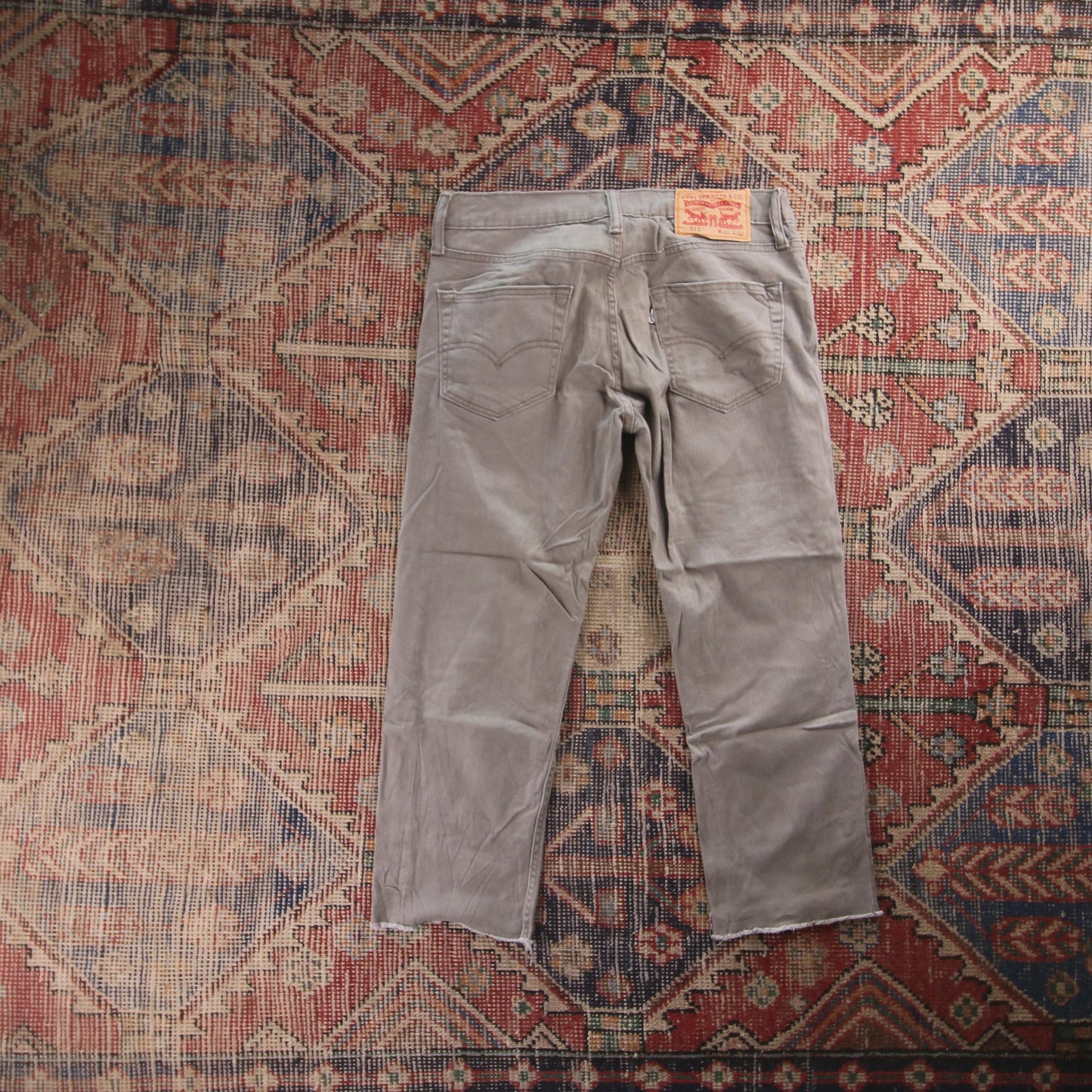 Levi's 511 Red Tab W30 L23 Slim Fit Beige Denim Jeans