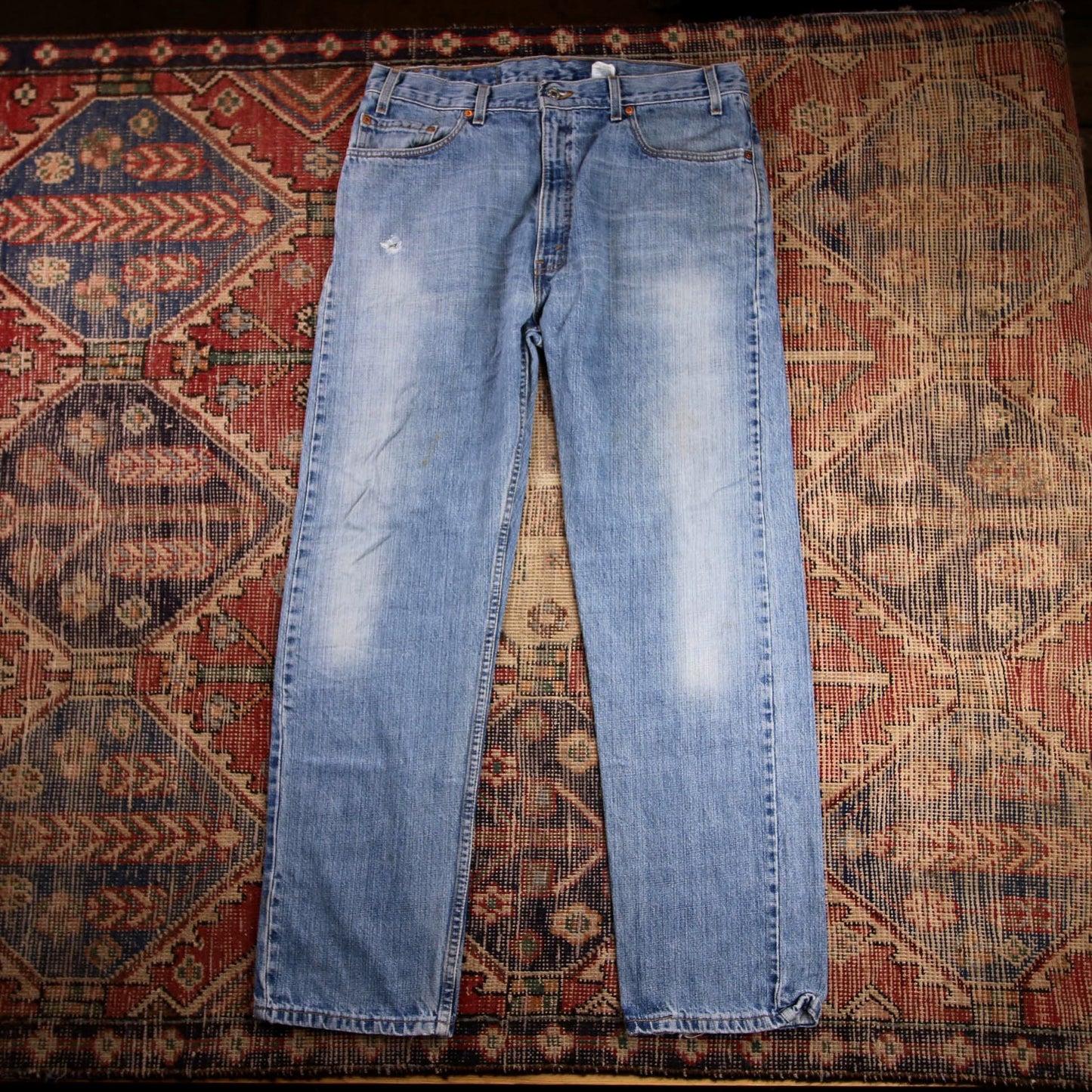 Levi's 505 W38 L30 Straight Leg Regular Fit Blue Denim Jeans