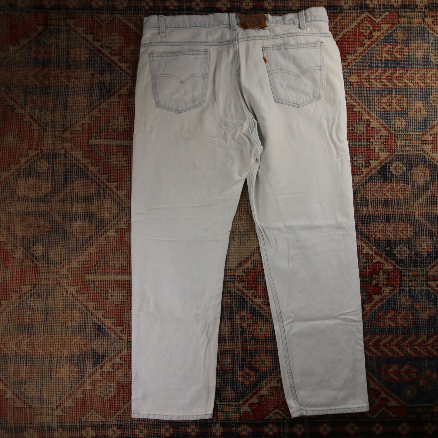 Levi's 505 Orange Tab W40 L29 Straight Leg Regular Fit Blue Denim Jeans