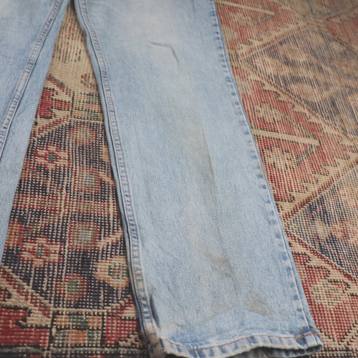 Wrangler W36 L31 Straight Leg Relaxed Fit Blue Denim Jeans