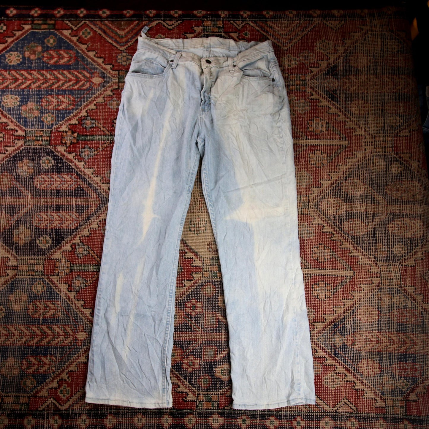 Lee W32 L28 Straight Leg Relaxed Fit Blue Denim Jeans