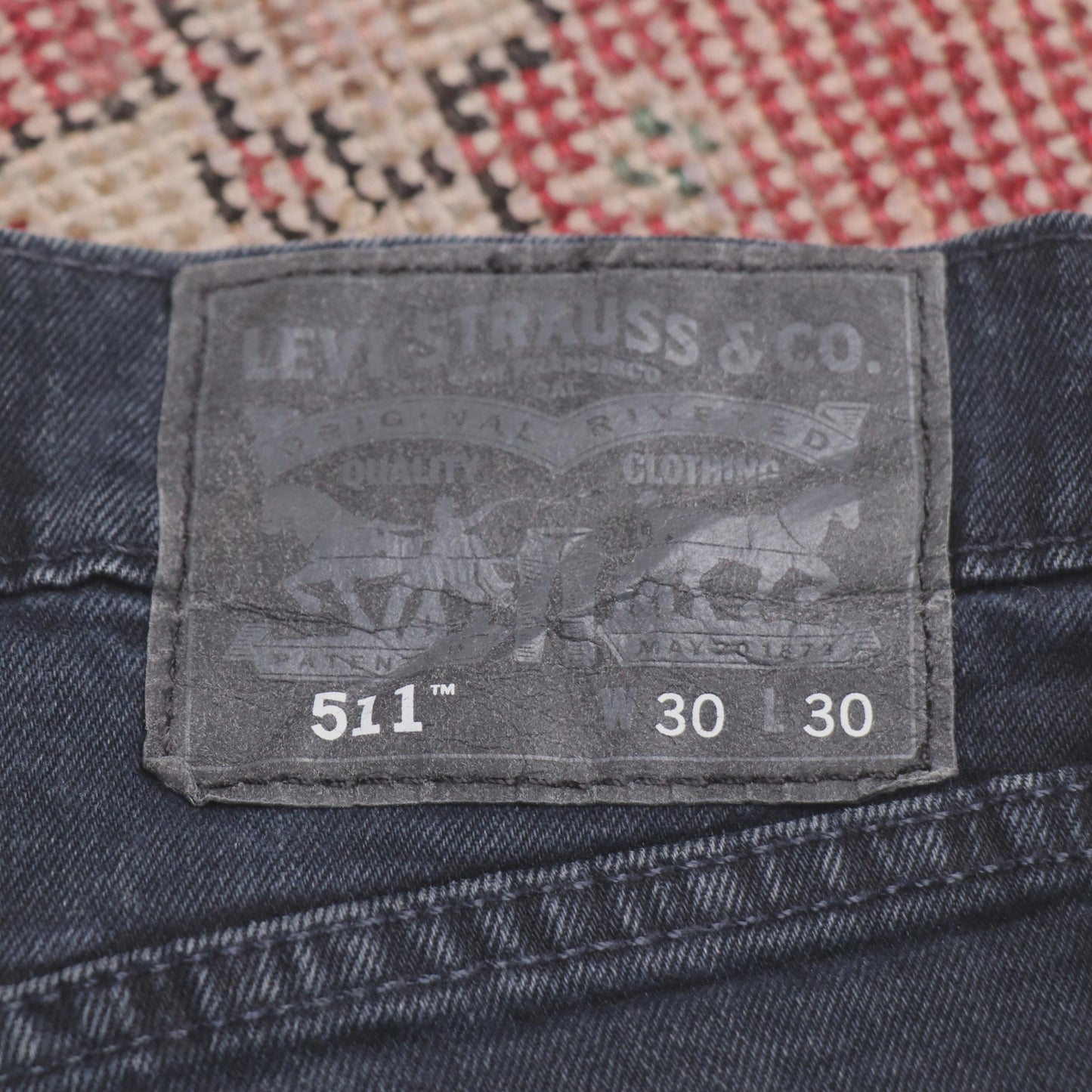 Levi's 511 W30 L28 Slim Fit Black Denim Jeans
