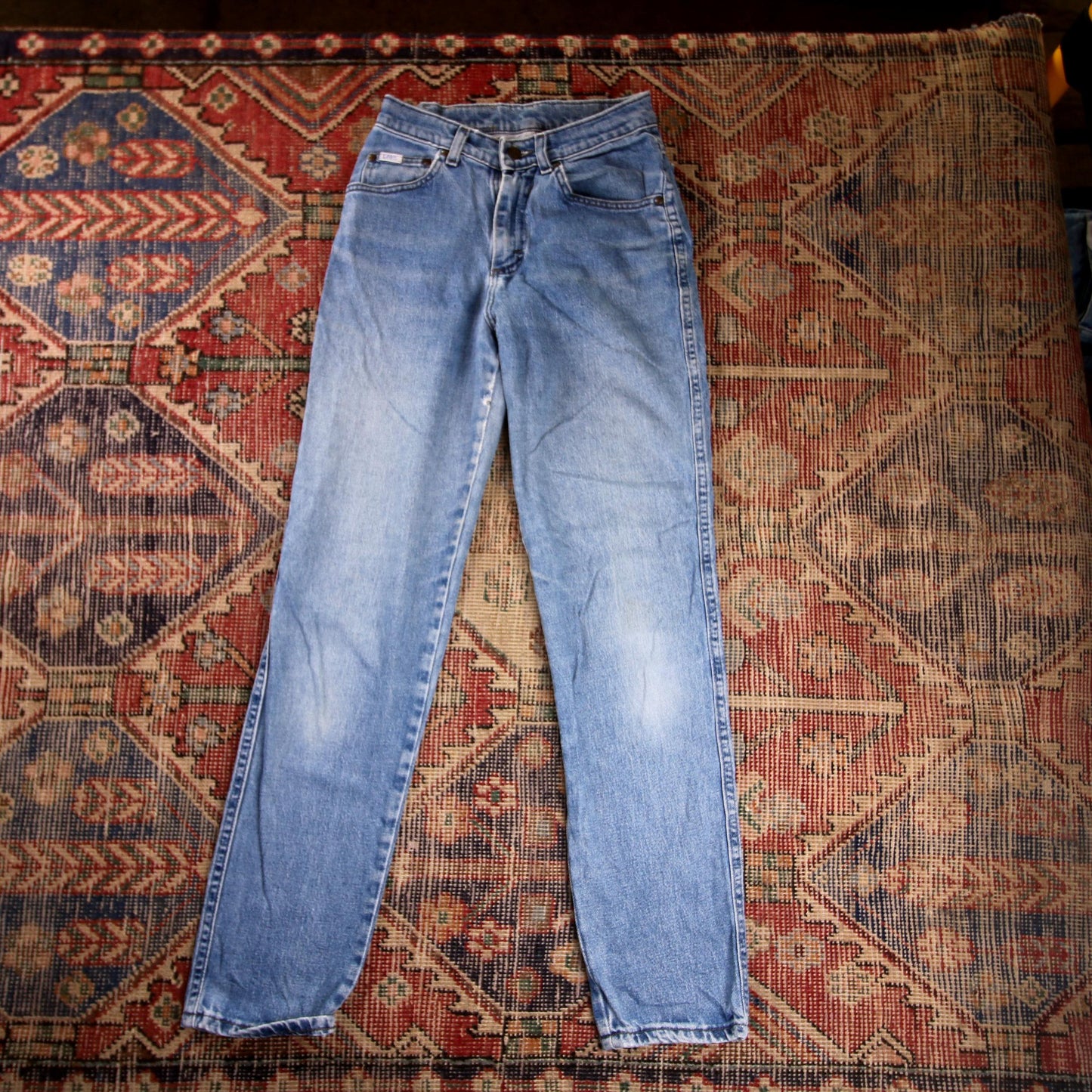 Lee W26 L30 Tapered Leg Loose Fit Blue Denim Jeans