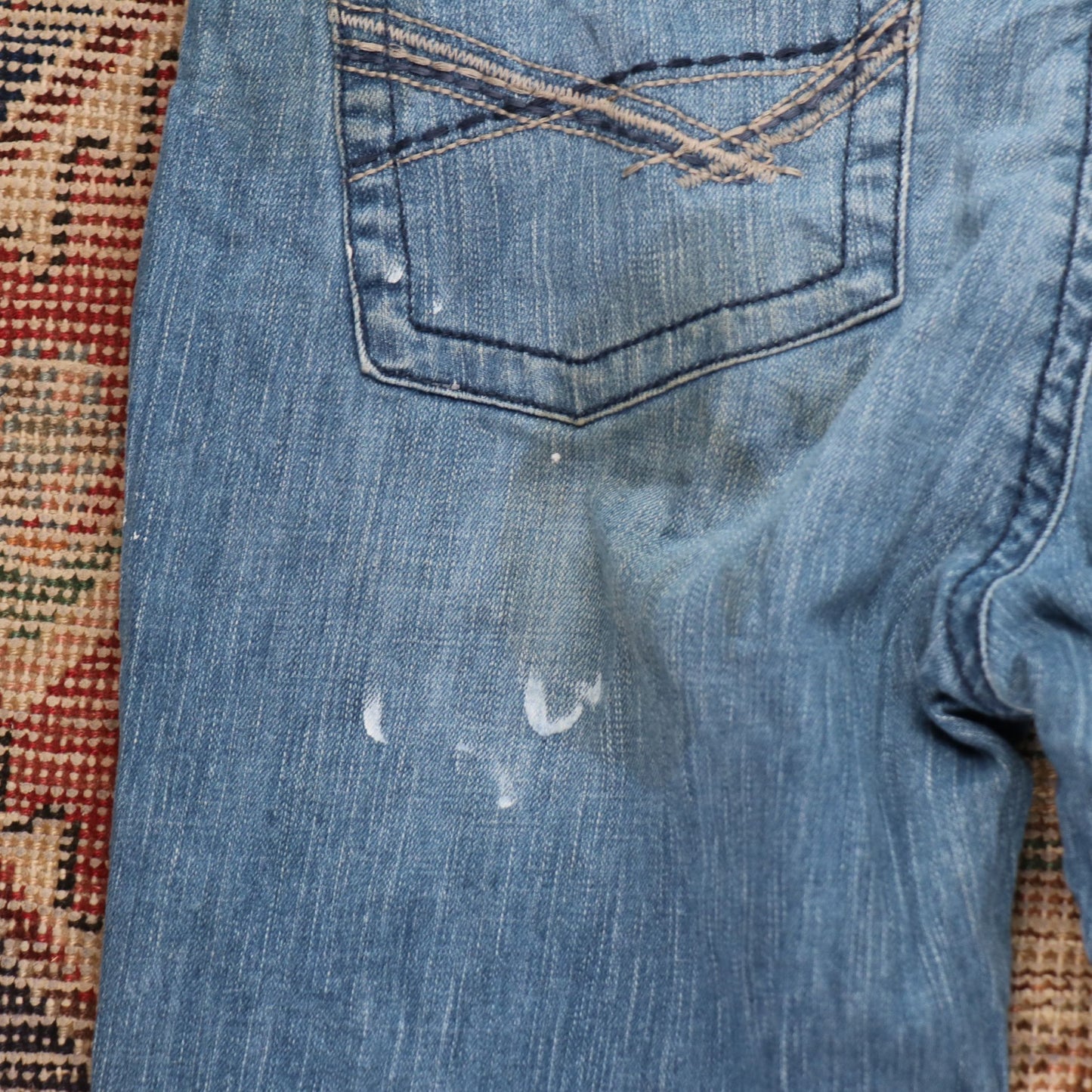 Wrangler W36 L29 Straight Leg Blue Denim Jeans