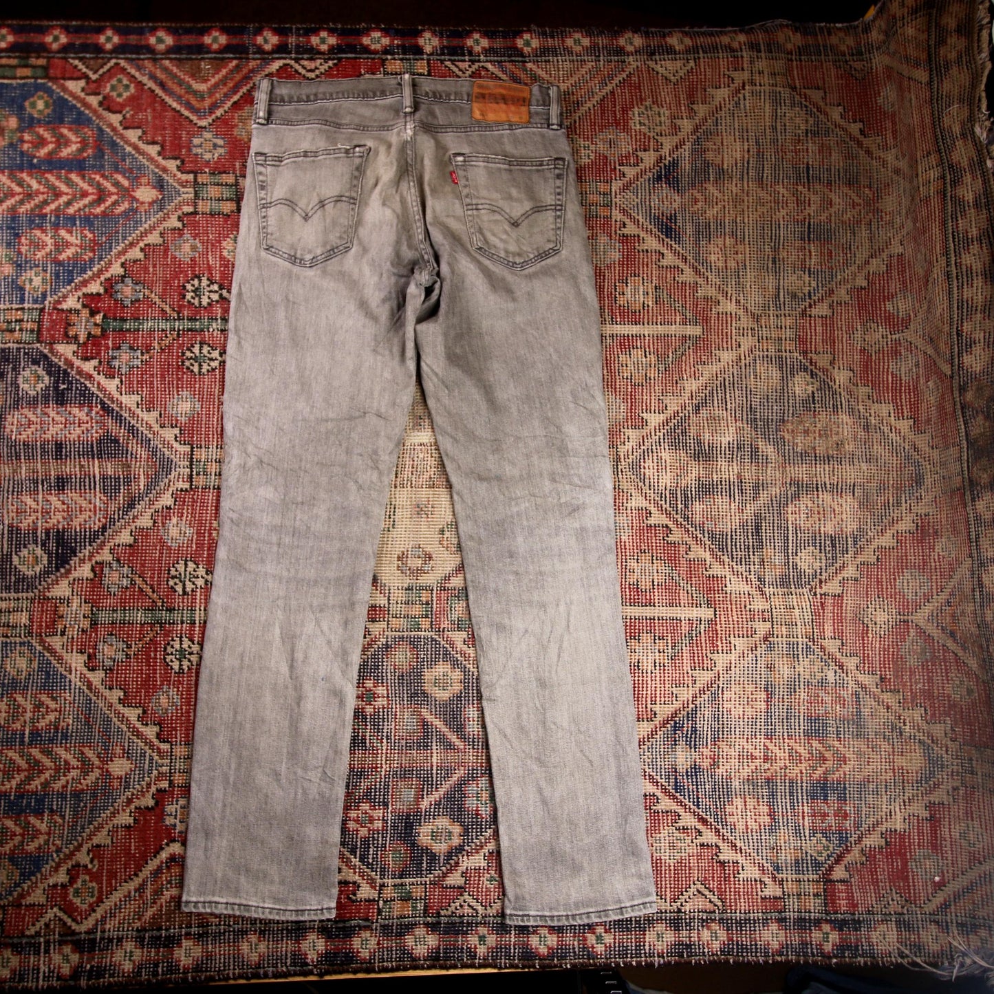 Levi's 511 W32 L31 Slim Fit Classic Ripped Style Grey Denim Jeans