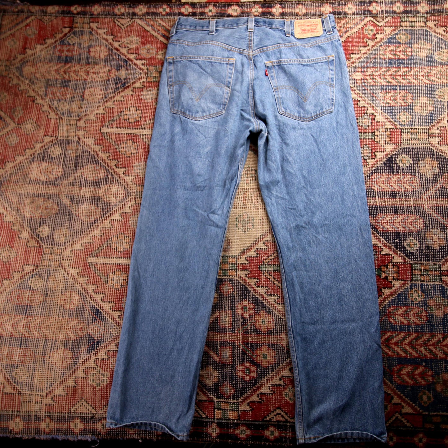 Levi's 505 W36 L32 Straight Leg Regular Fit Blue Denim Jeans