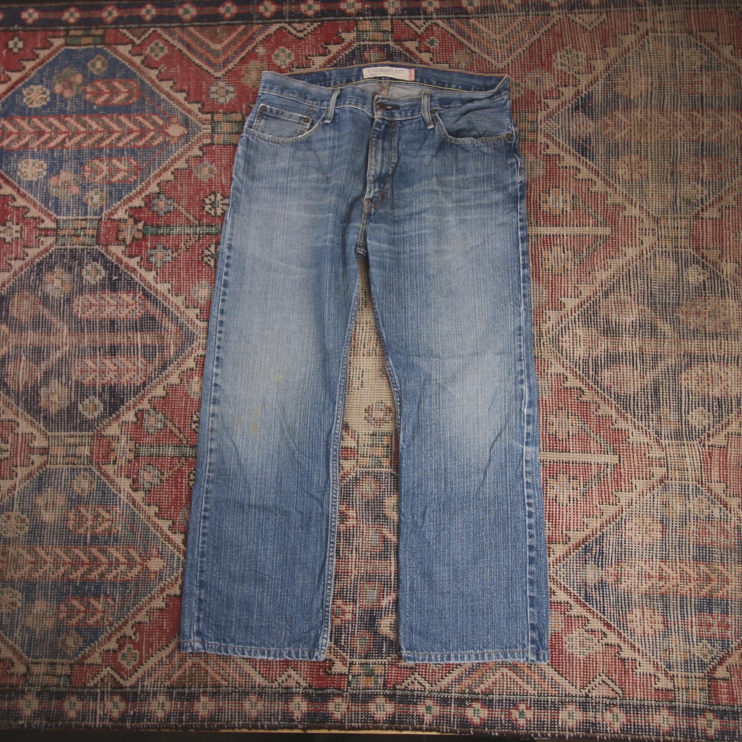 Levi's 505 W34 L26 Straight Leg Regular Fit Blue Denim Jeans