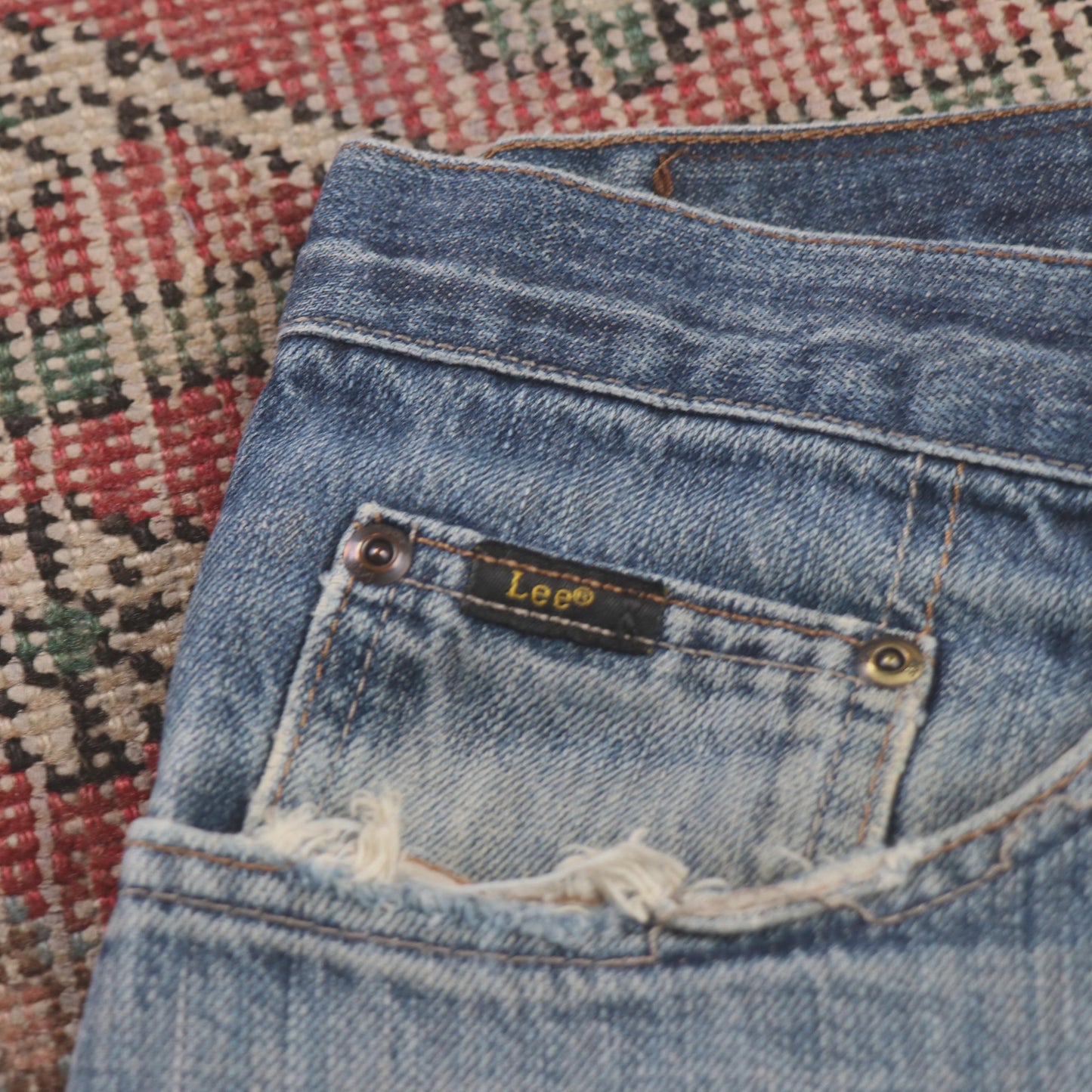 Lee W32 L30 Straight Leg Blue Denim Jeans