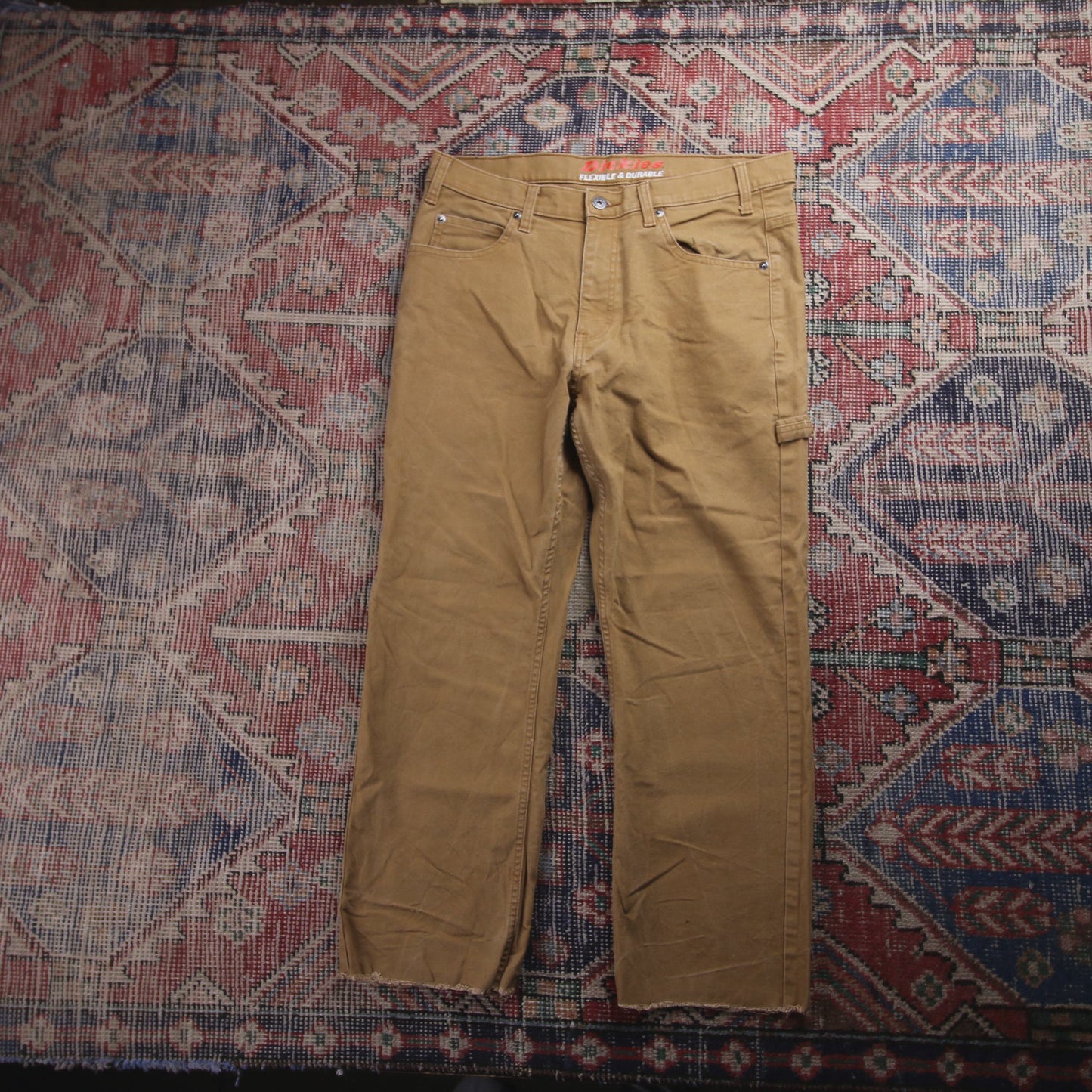 Dickies W34 L25 Carpenter Brown Denim Trousers