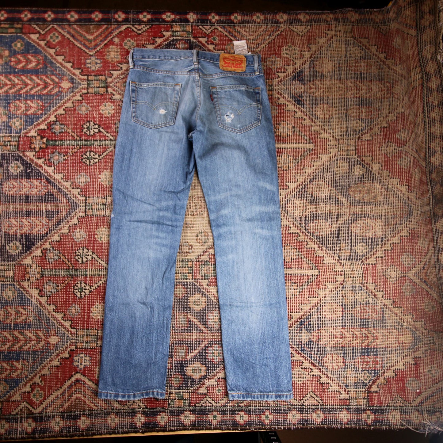 Levi's 511 W30 L29 Slim Fit Classic Ripped Style Blue Denim Jeans