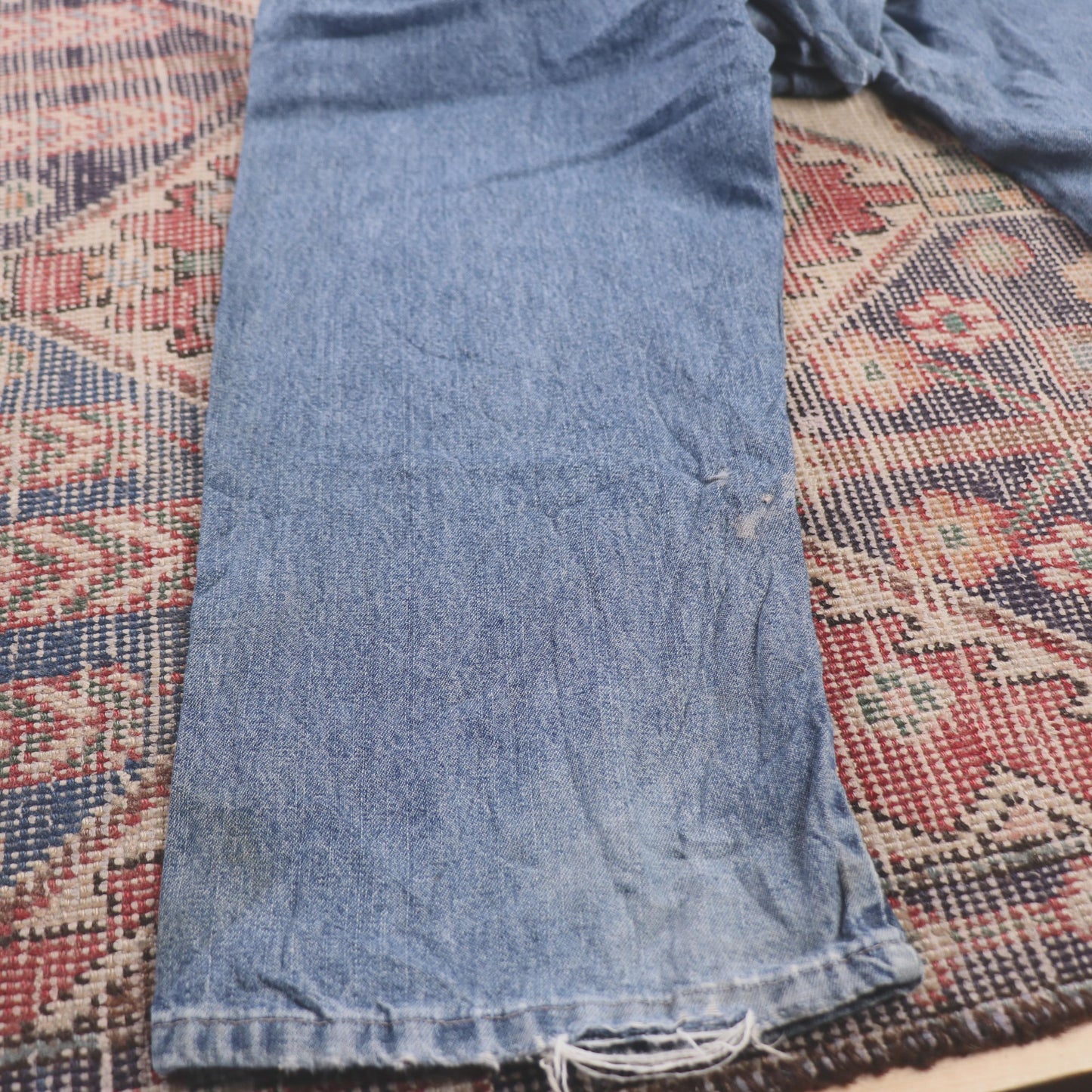 Wrangler W36 L31 Carpenter Classic Ripped Style Blue Denim Jeans