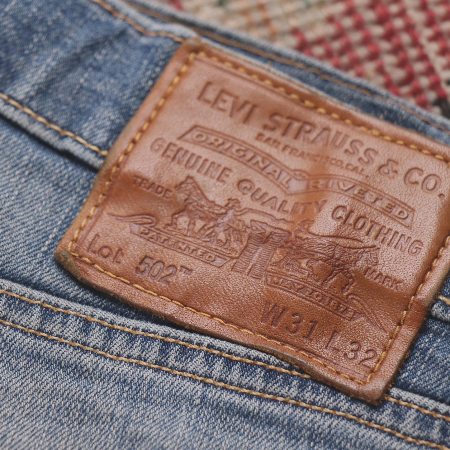 Levi's 502 W32 L30 Tapered Leg Regular Fit Blue Denim Jeans