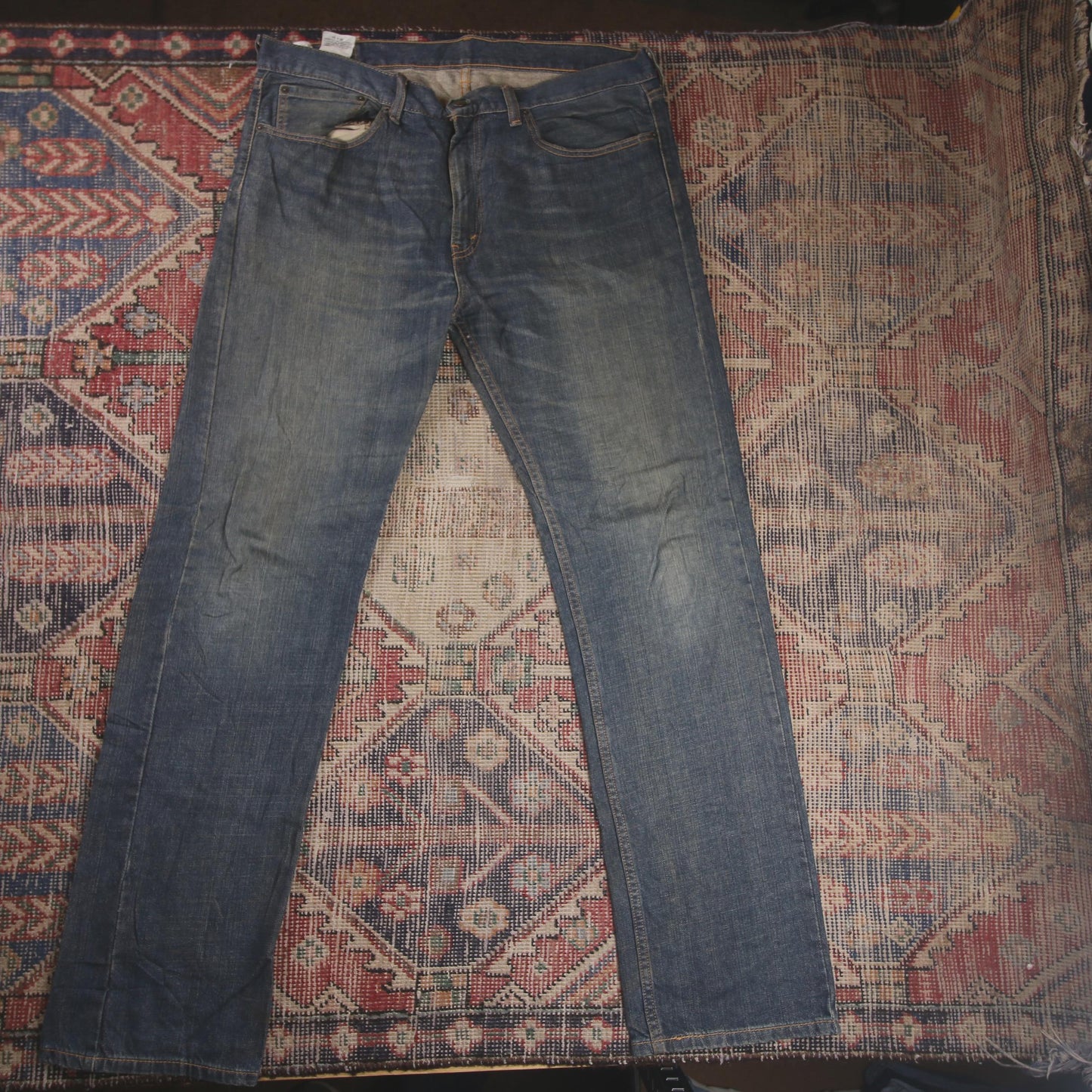Levi's 505 W38 L34 Straight Leg Regular Fit Blue Denim Jeans