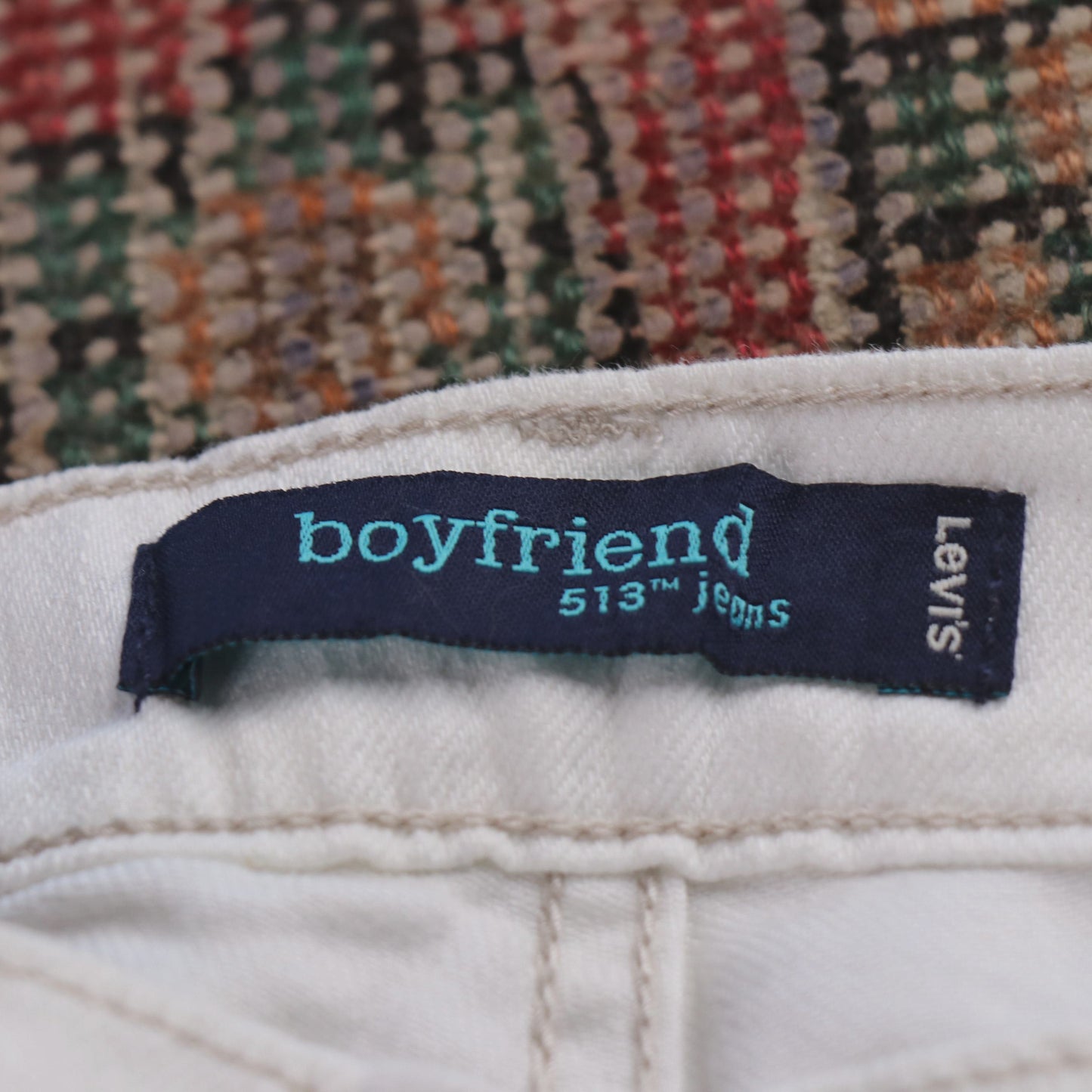 Levi's 513 W28 L27 Straight Leg Slim Fit White Denim Jeans