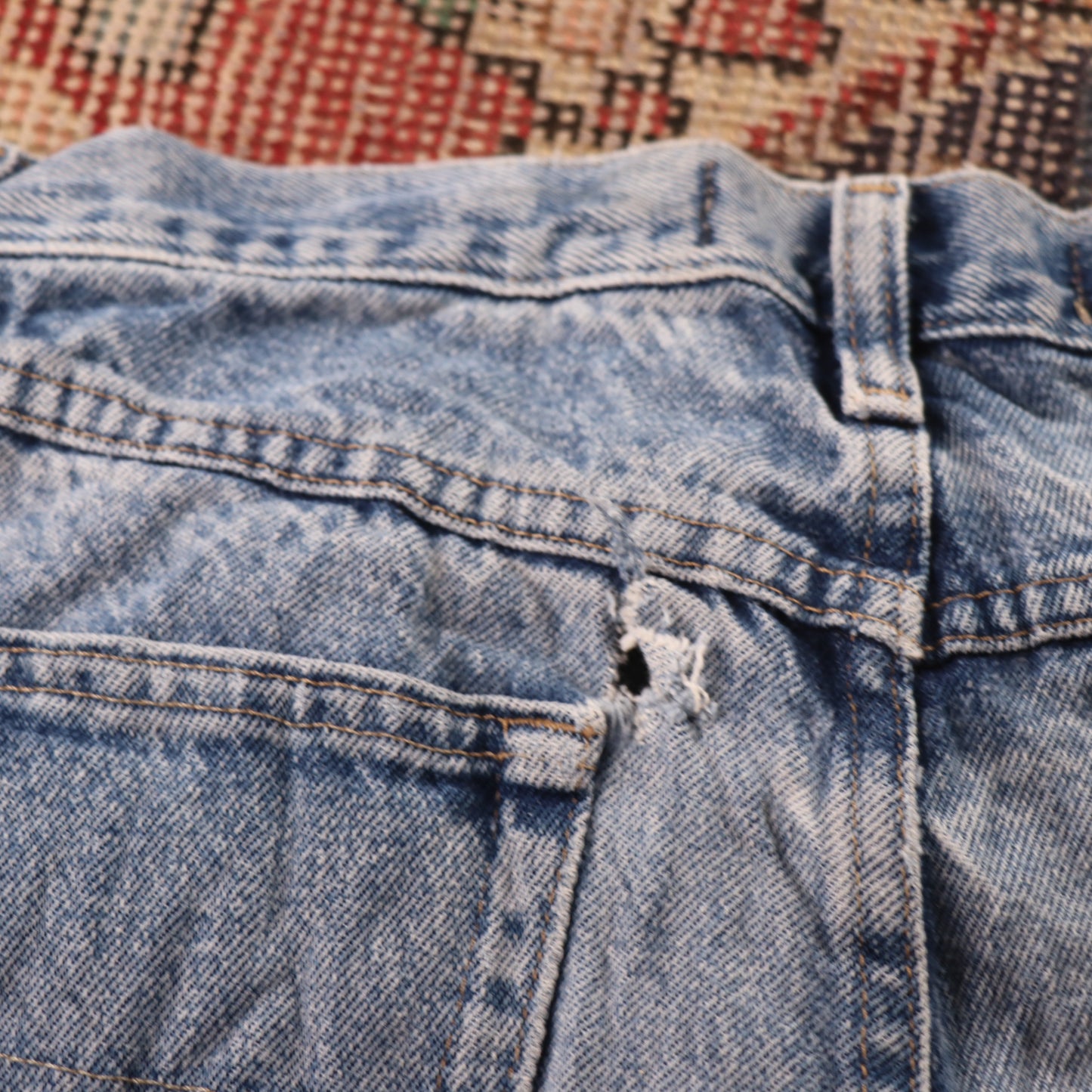 Wrangler W28 L31 Straight Leg Blue Denim Jeans